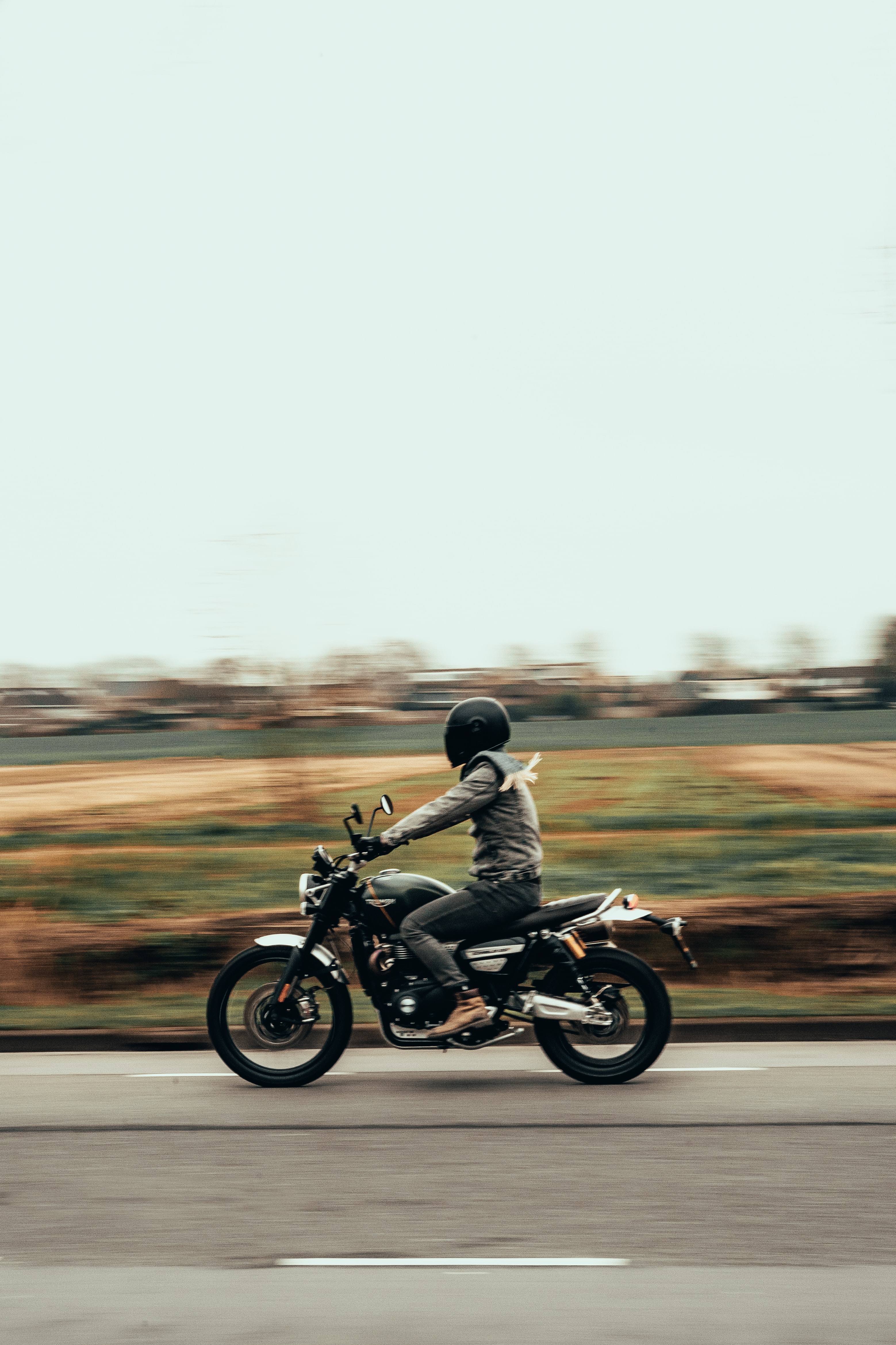 helmet, motorcycles, traffic, movement, motorcycle HD wallpaper