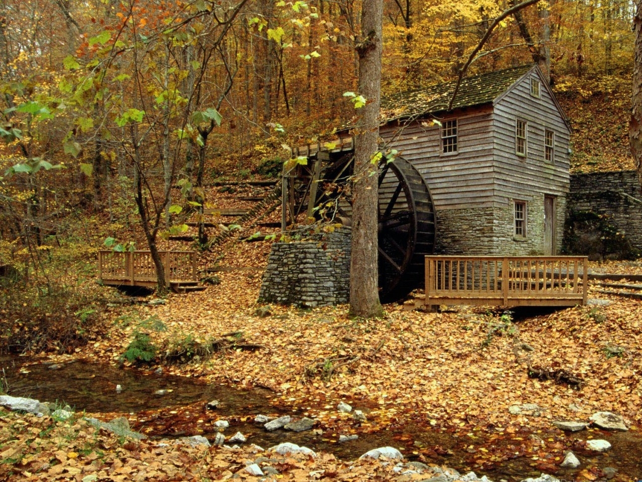 無料モバイル壁紙風景, 家, 秋をダウンロードします。