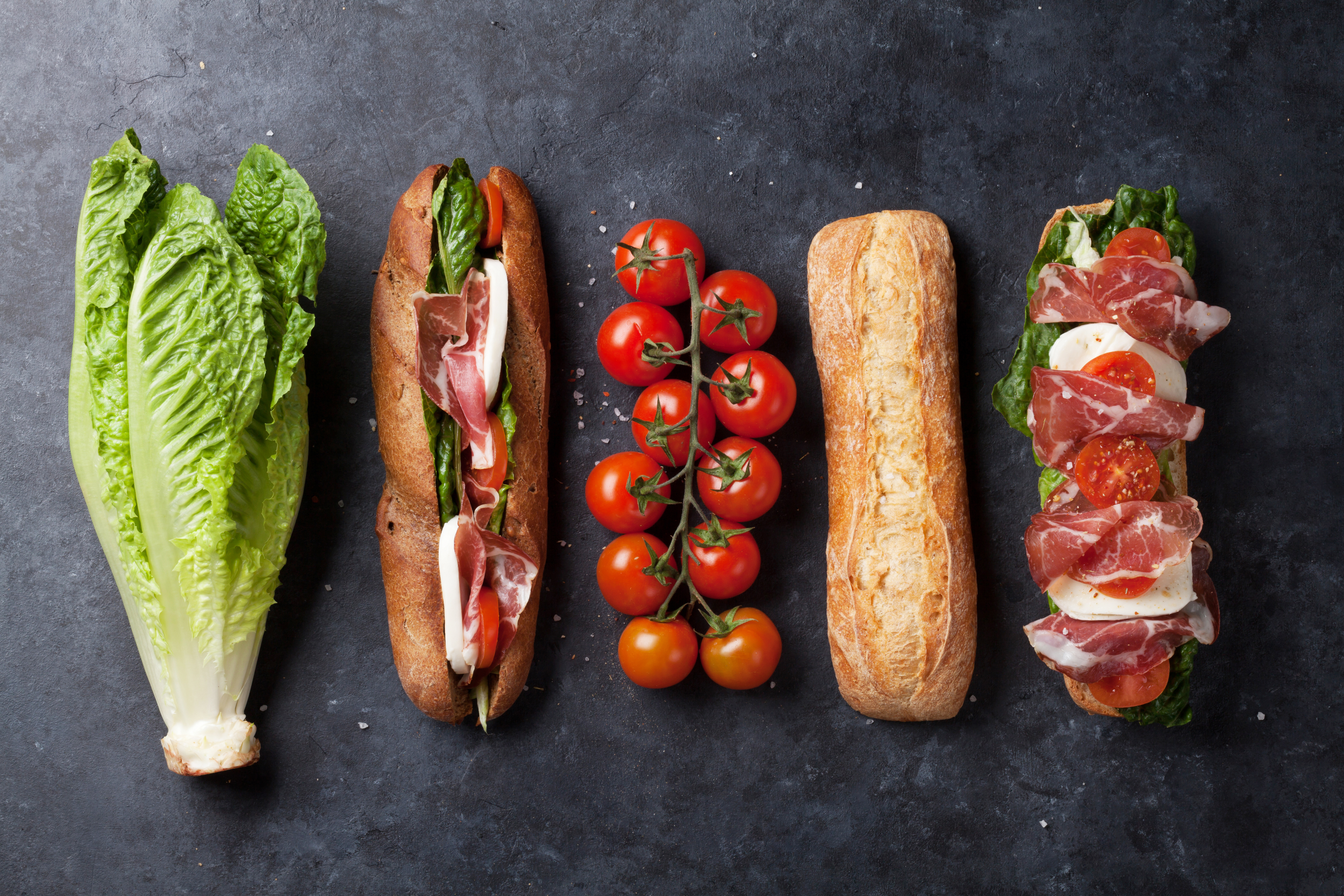Laden Sie das Brot, Tomate, Sandwich, Nahrungsmittel, Stillleben-Bild kostenlos auf Ihren PC-Desktop herunter