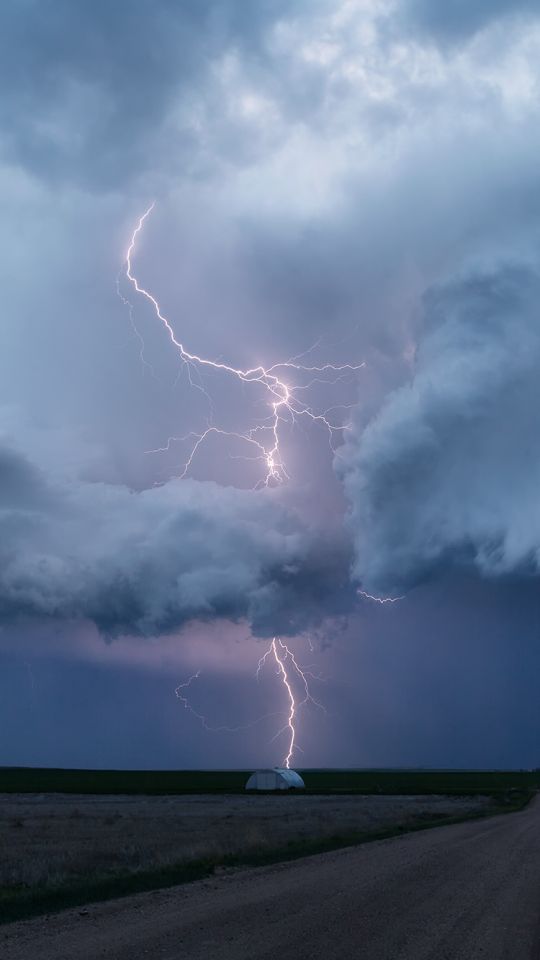 Download mobile wallpaper Sky, Lightning, Road, Earth, Cloud, Photography for free.