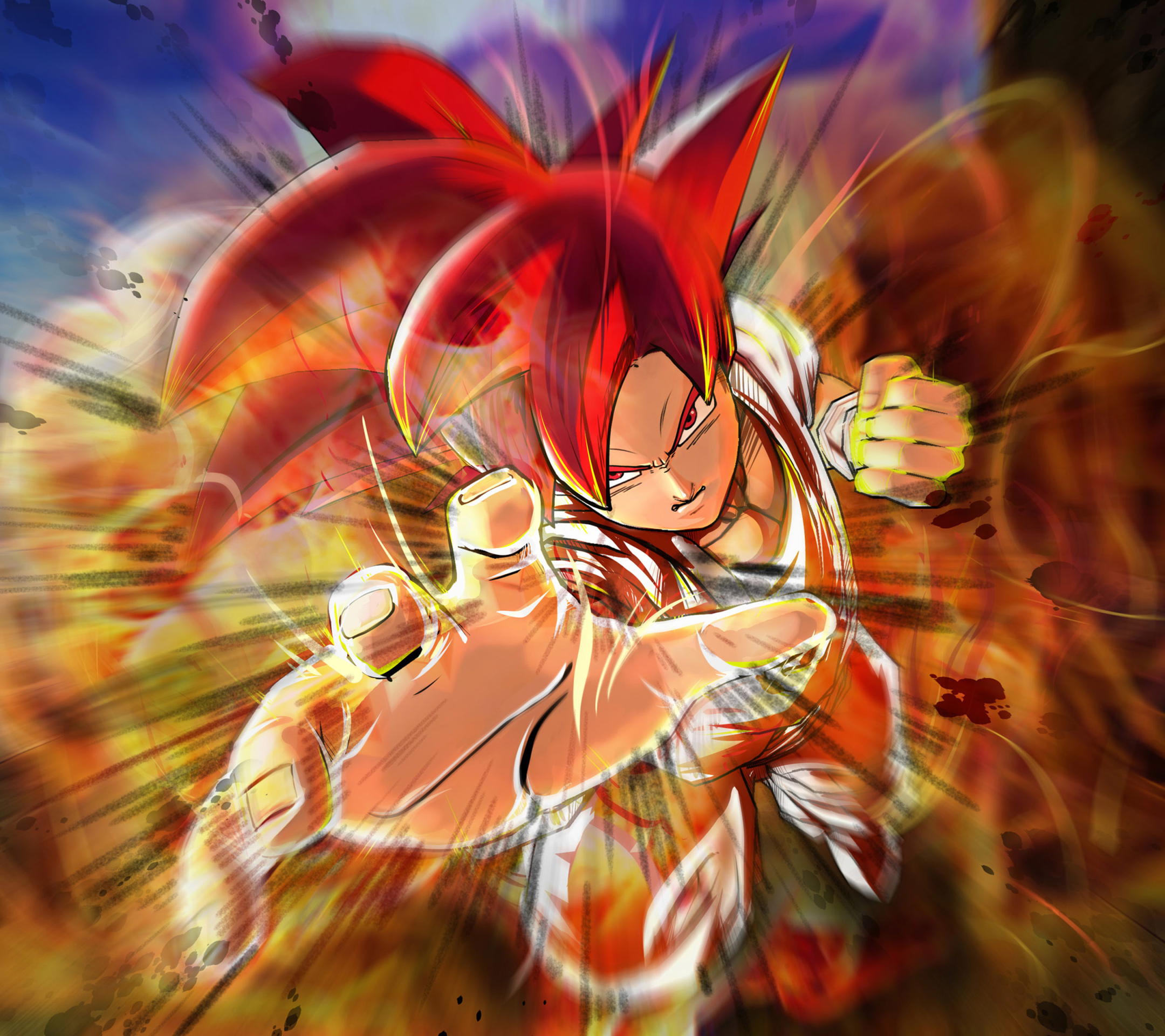 Download mobile wallpaper Anime, Dragon Ball, Red Eyes, Goku, Red Hair, Dragon Ball Super for free.