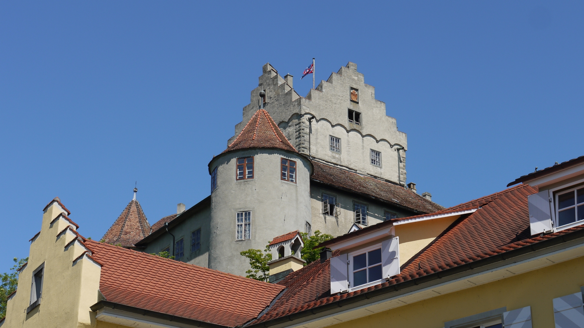 Handy-Wallpaper Burg Meersburg, Menschengemacht, Schlösser kostenlos herunterladen.