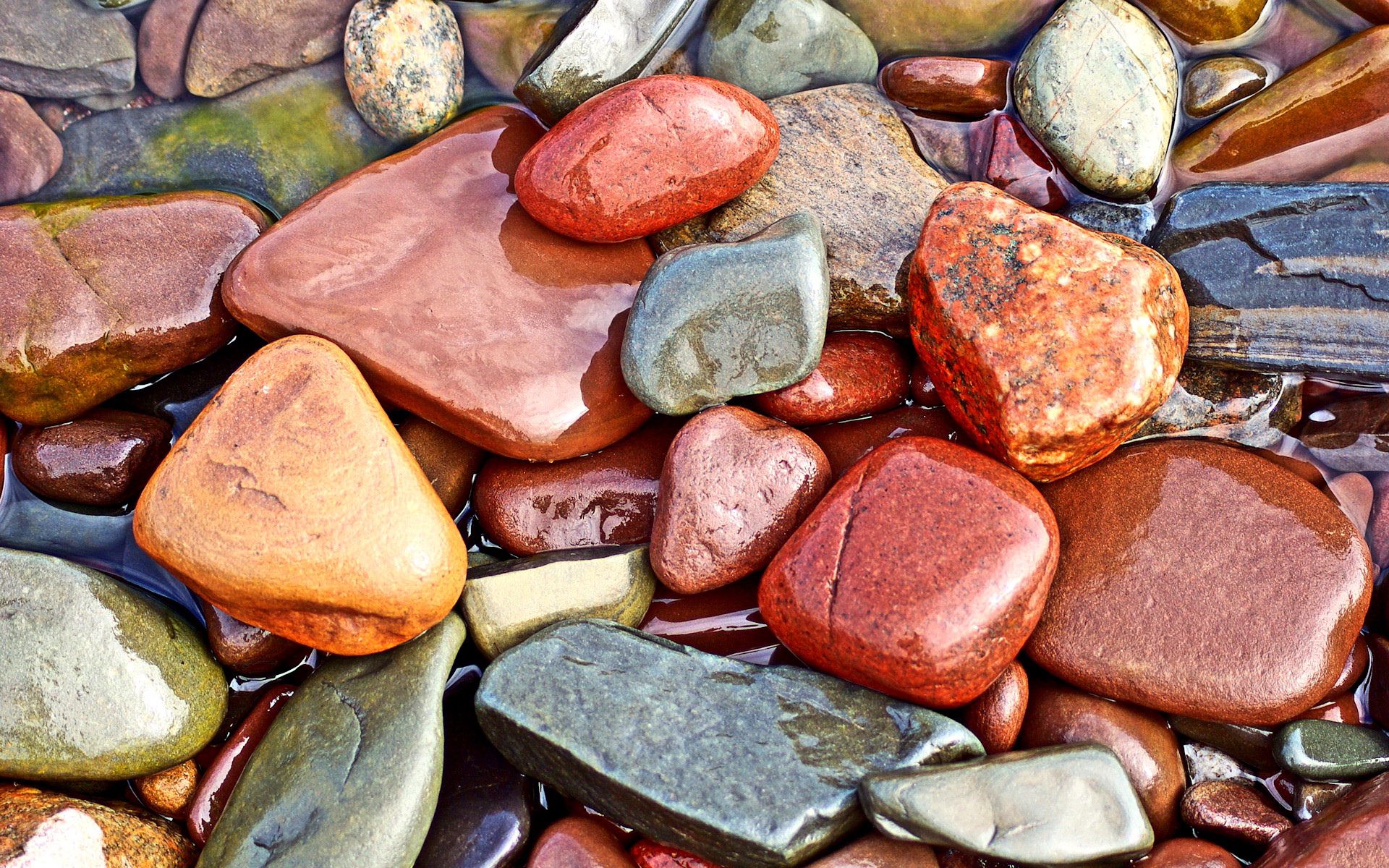 Download mobile wallpaper Stones, Wet, Nature, Shine, Brilliance, Form for free.