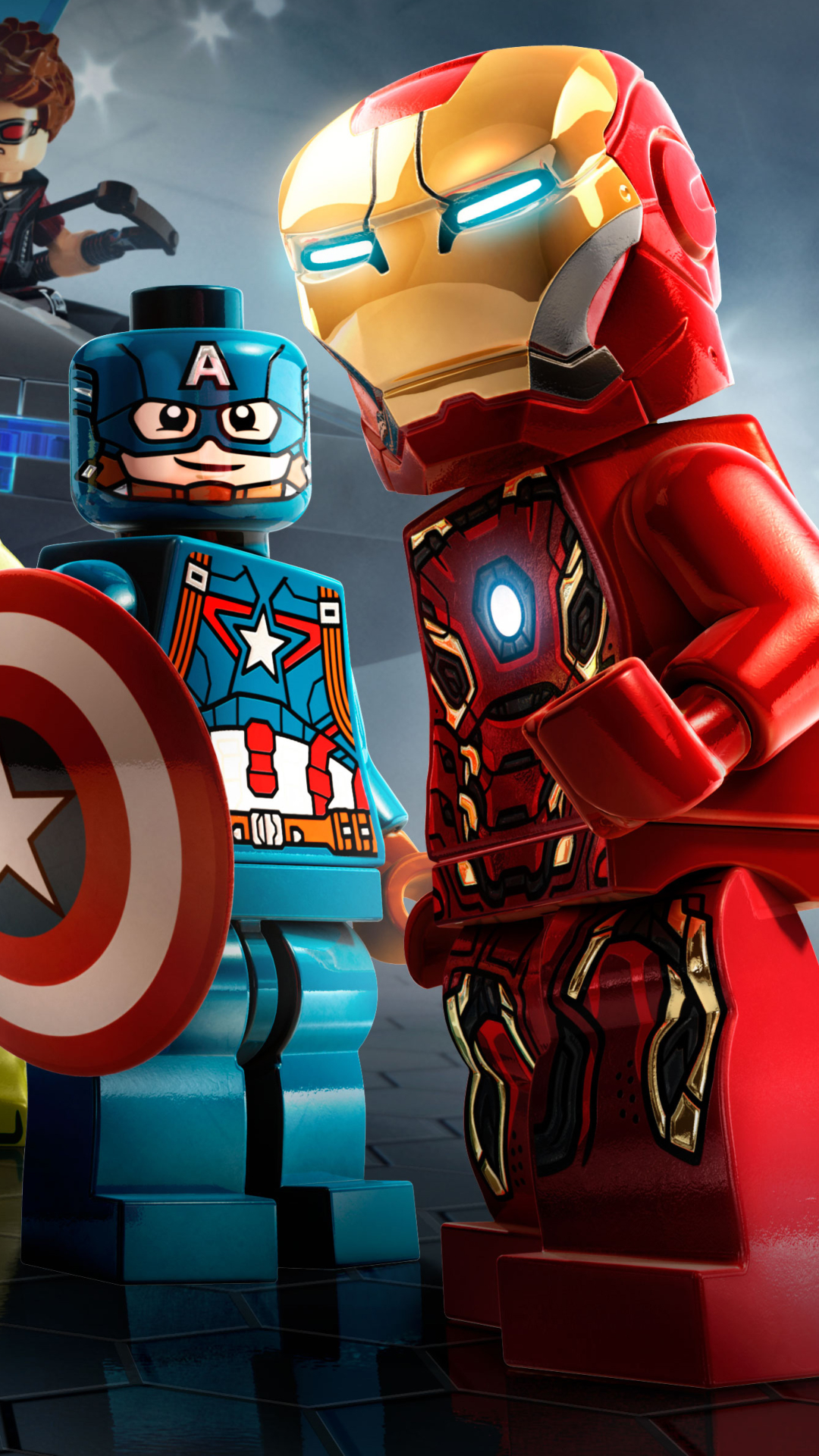 Handy-Wallpaper Lego, Computerspiele, Ironman, Kapitän Amerika, Lego Marvel's Avengers kostenlos herunterladen.