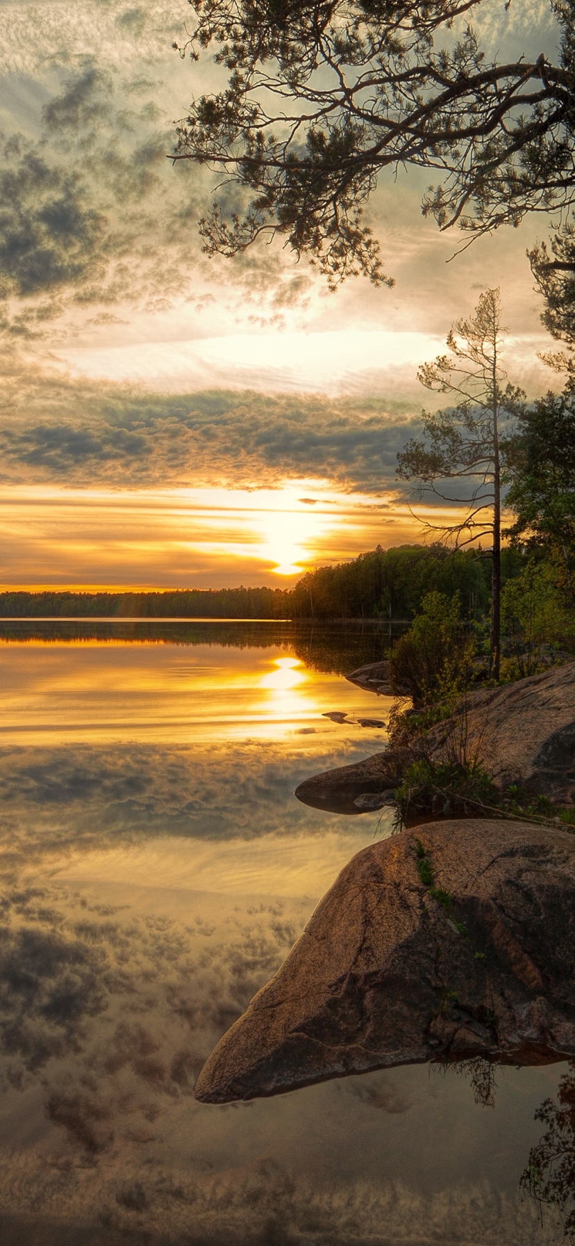 Descarga gratuita de fondo de pantalla para móvil de Lago, Reflexión, Atardecer, Tierra/naturaleza, Reflejo.