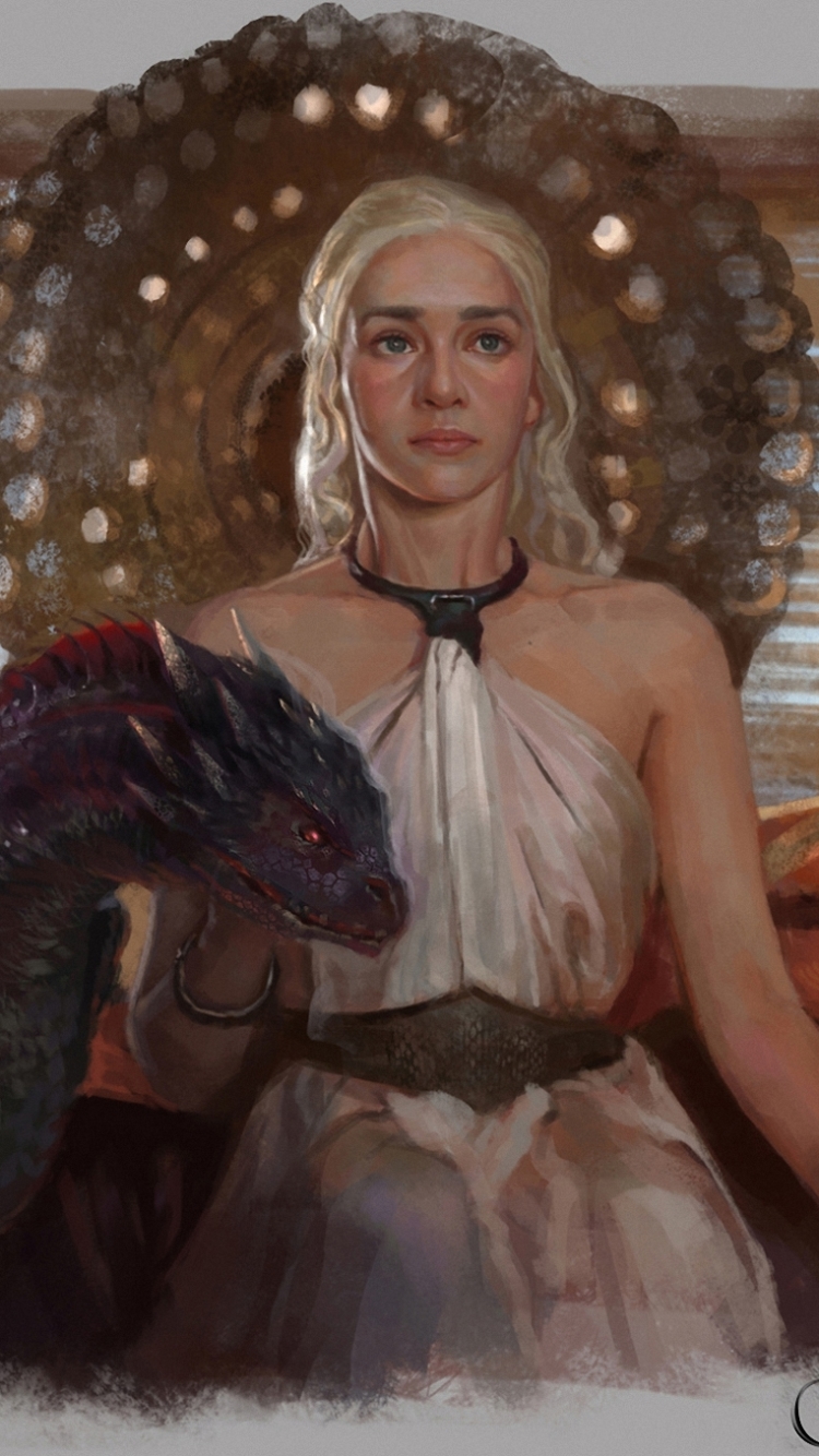 Descarga gratuita de fondo de pantalla para móvil de Juego De Tronos, Dragón, Continuar, Series De Televisión, Daenerys Targaryen.