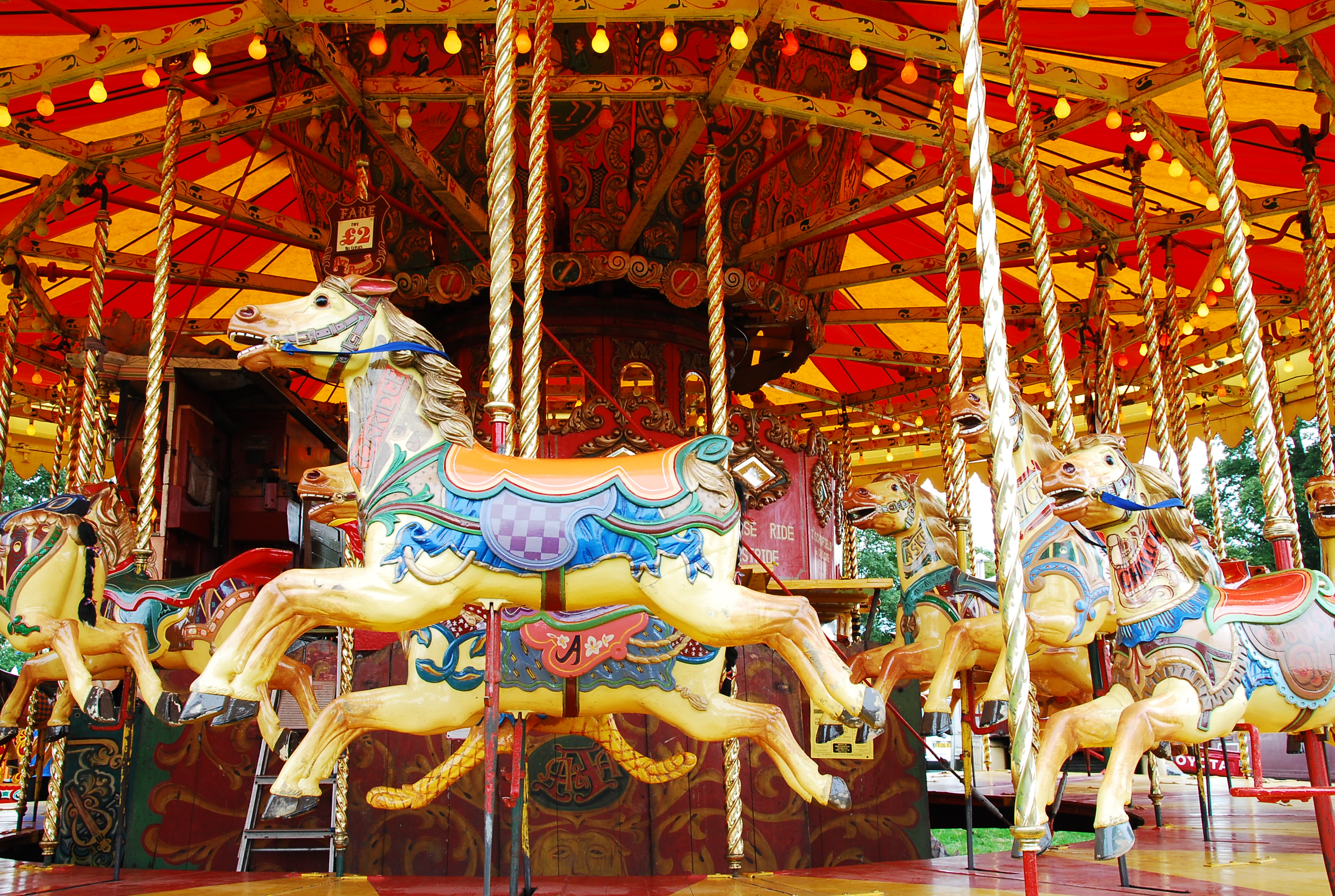 man made, carousel, horse, merry go 'round