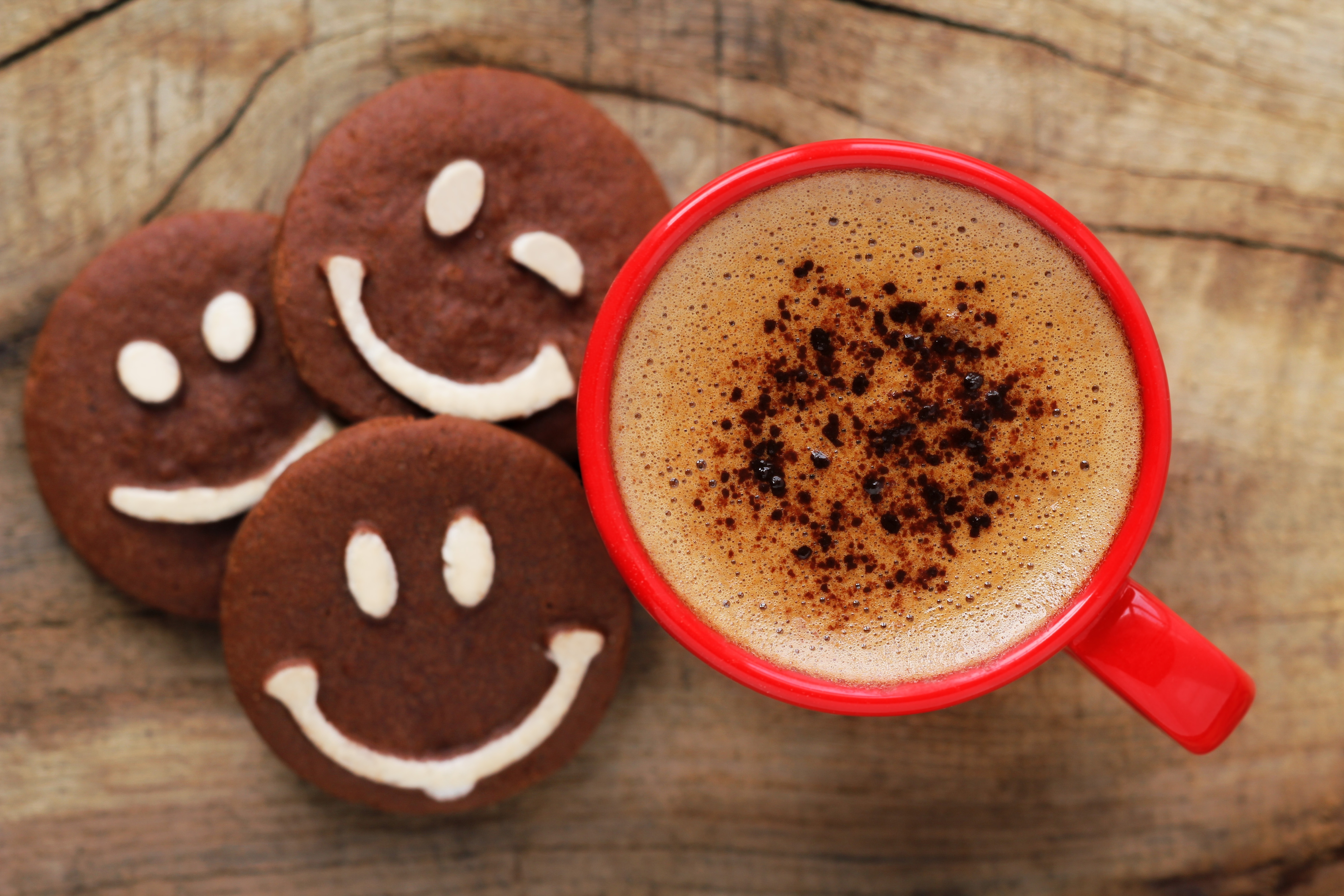 Laden Sie das Tasse, Smiley, Nahrungsmittel, Kaffee, Plätzchen-Bild kostenlos auf Ihren PC-Desktop herunter
