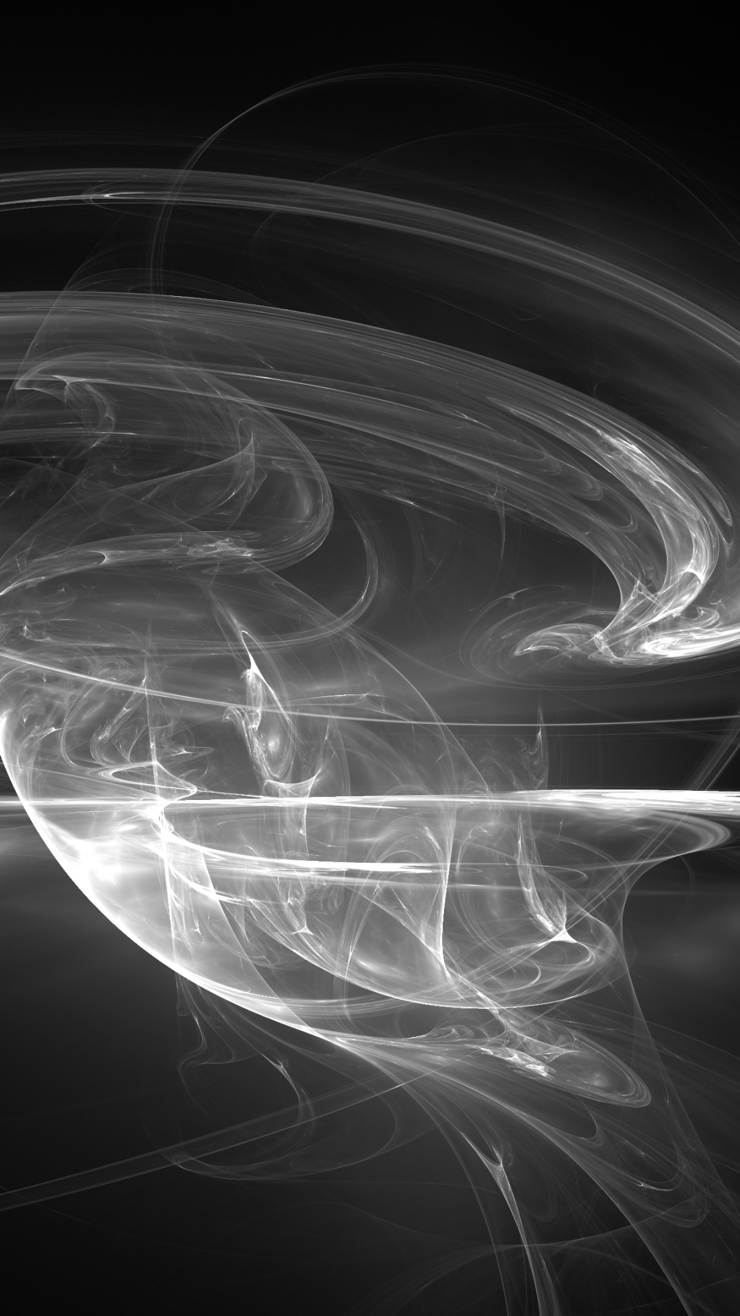 Download mobile wallpaper Abstract, 3D, Fractal, Black & White for free.