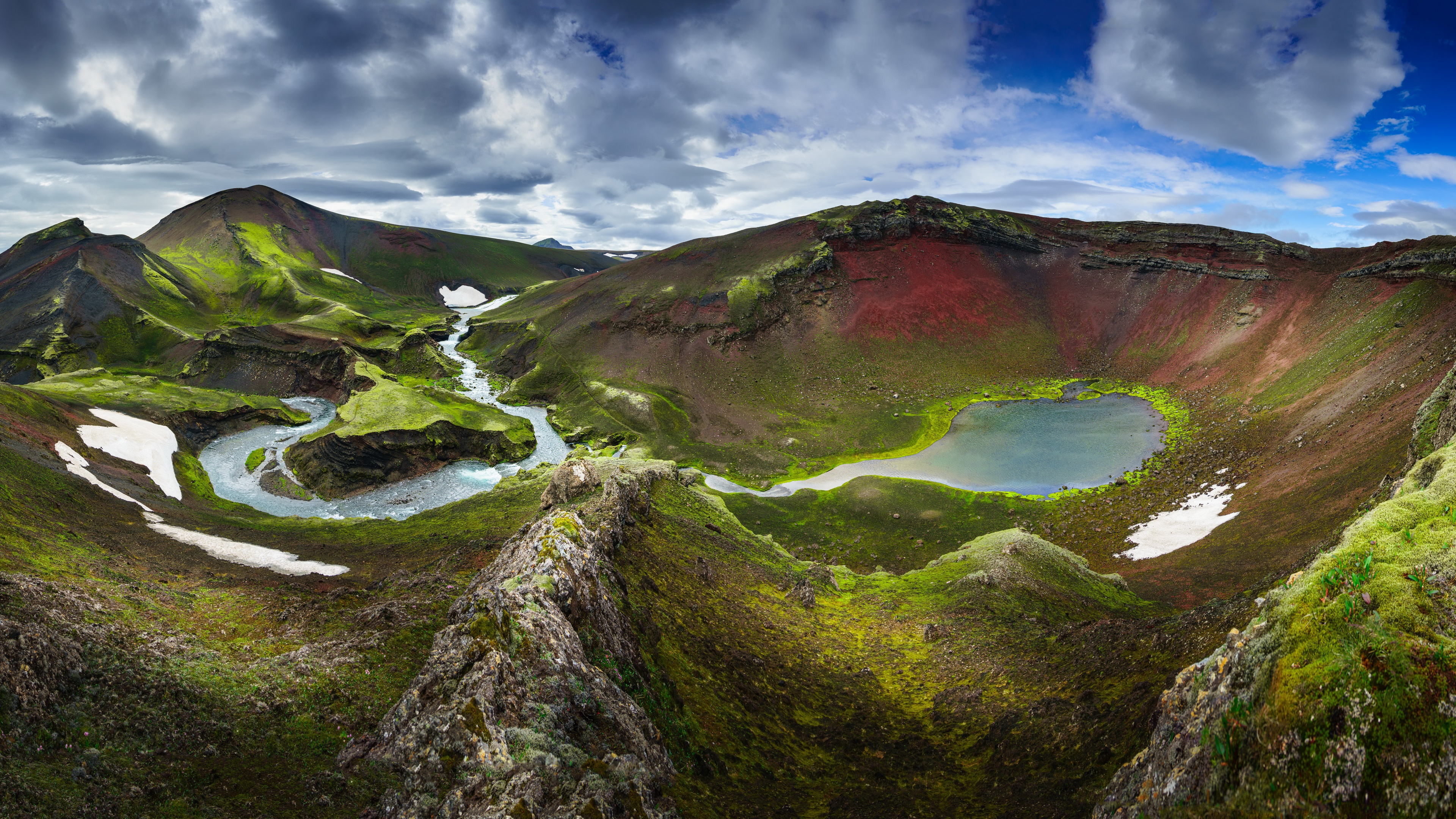 Скачать обои бесплатно Природа, Река, Исландия, Ландшафт, Земля/природа картинка на рабочий стол ПК