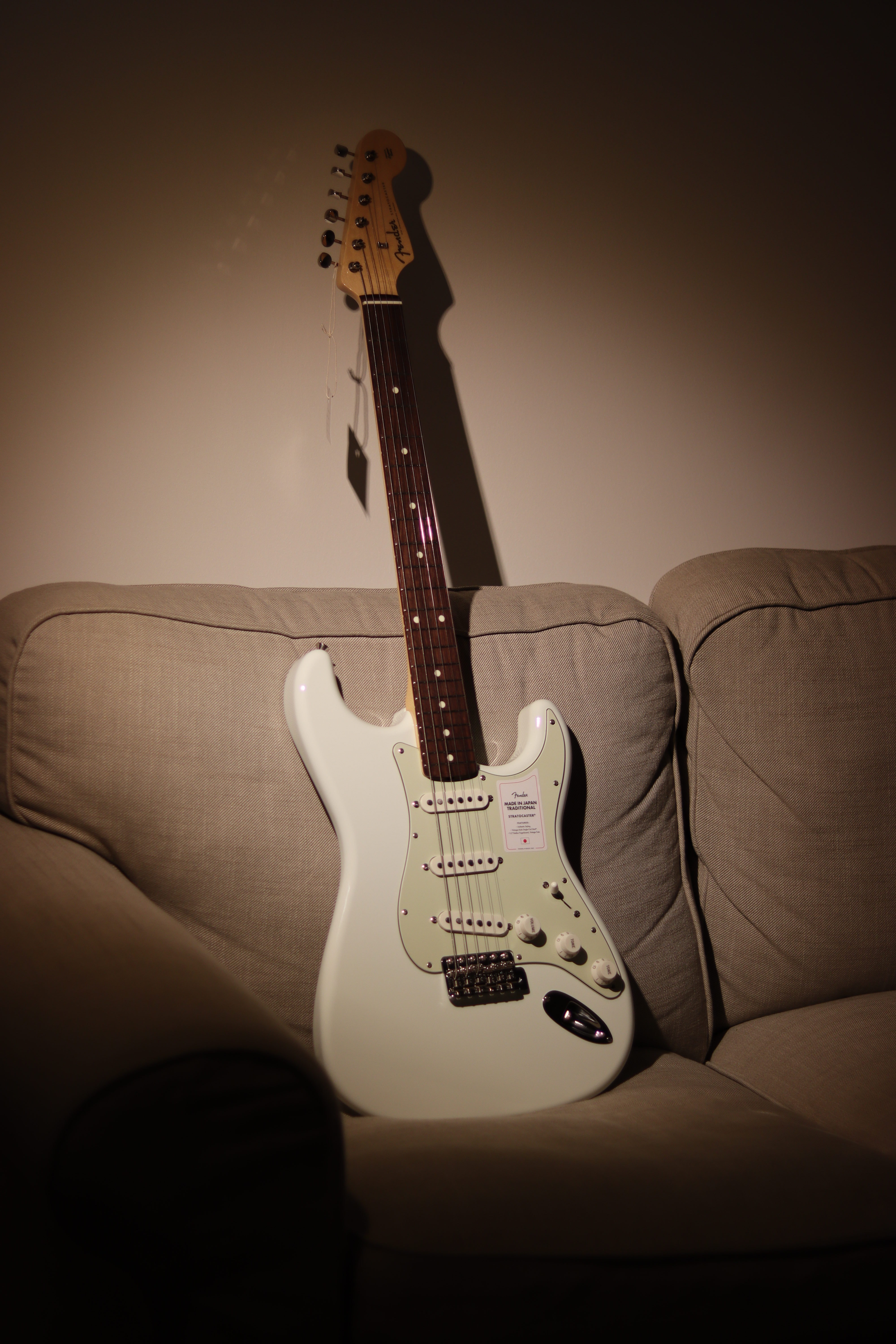 stratocaster, music, white, guitar, musical instrument, electric guitar