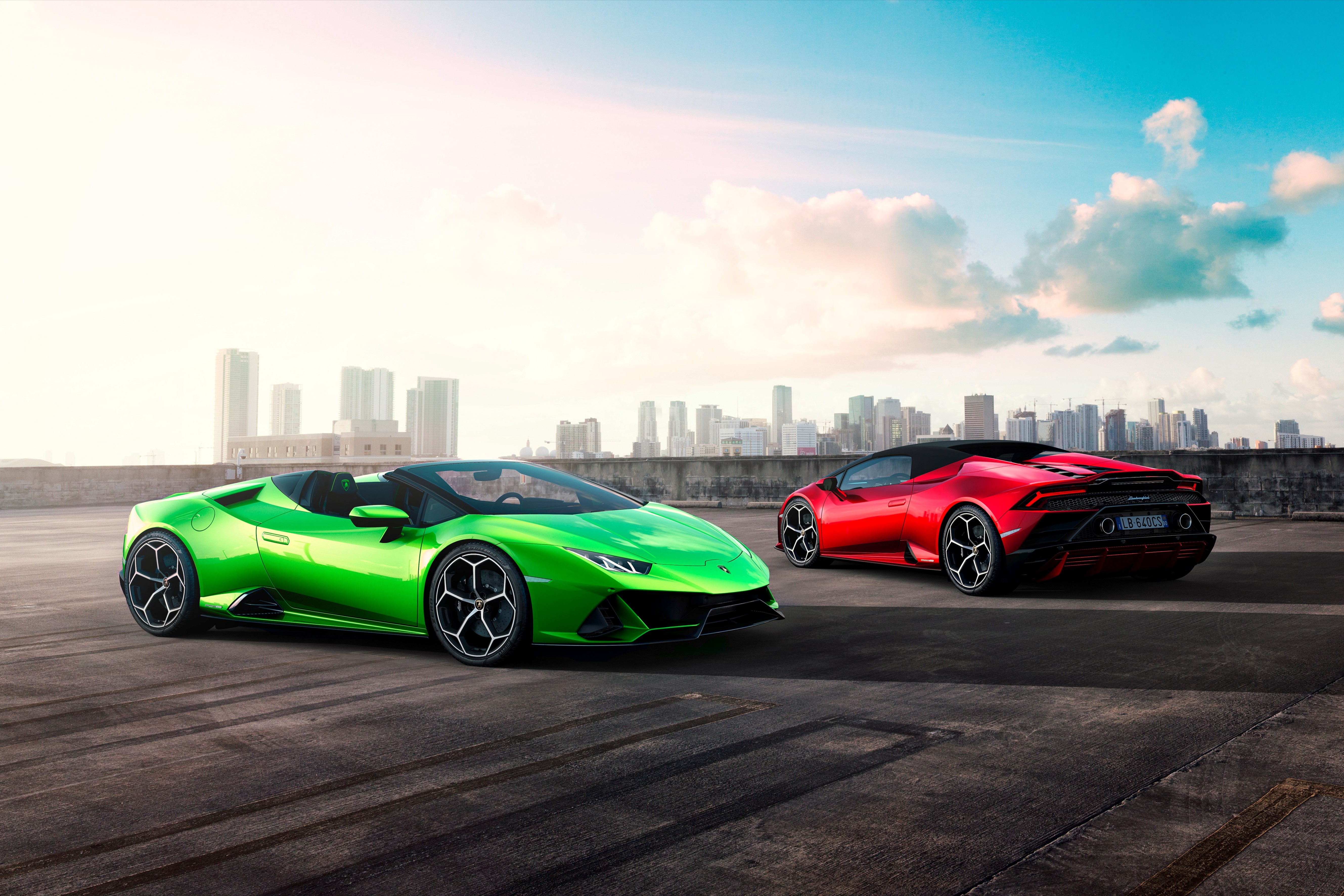 Laden Sie das Lamborghini, Autos, Supersportwagen, Fahrzeuge, Grünes Auto, Lamborghini Huracán Evo-Bild kostenlos auf Ihren PC-Desktop herunter