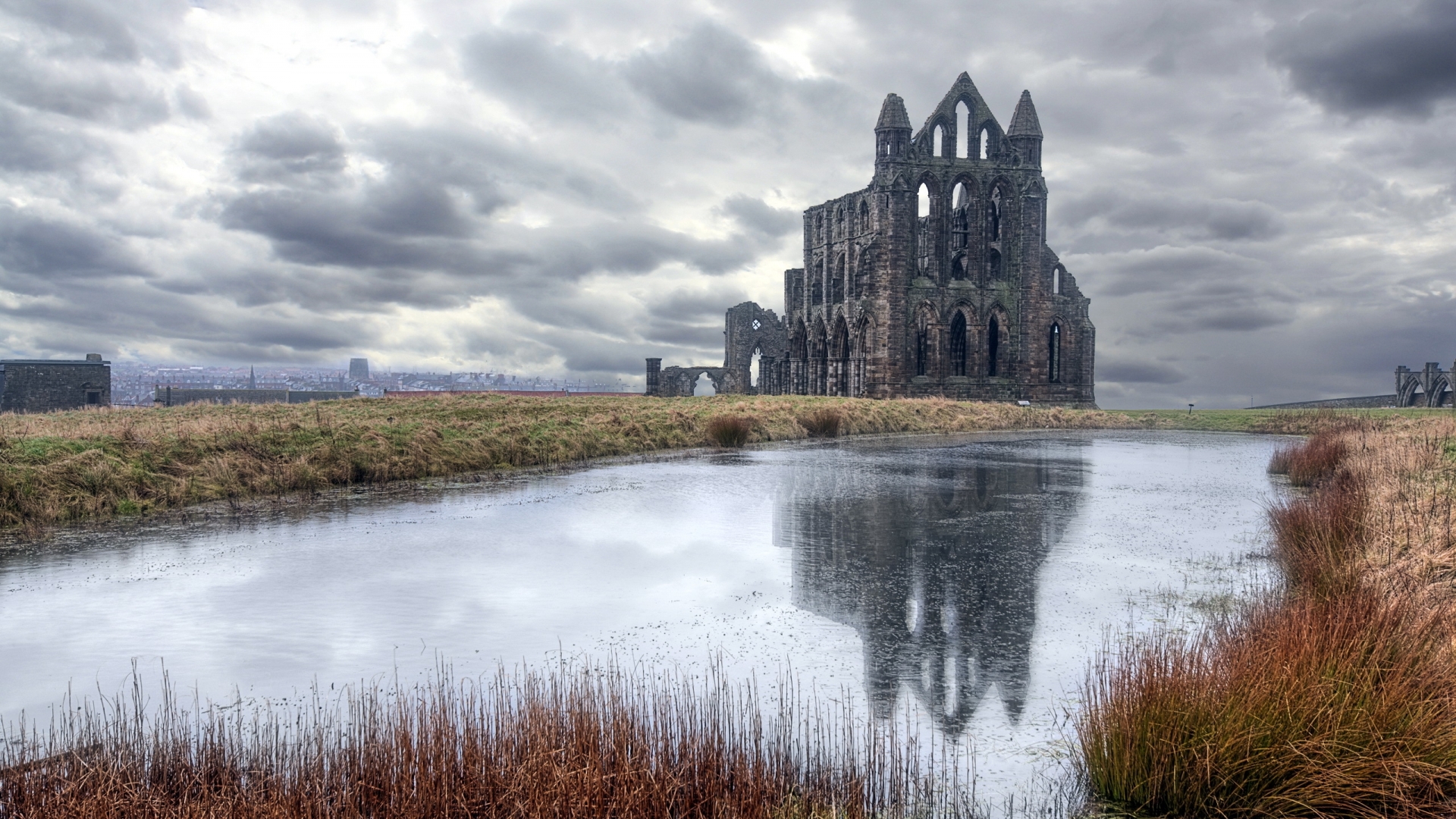 HQ Whitby Abbey Background