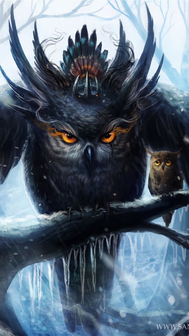 Download mobile wallpaper Fantasy, Owl, Owlet, Baby Animal, Fantasy Animals for free.