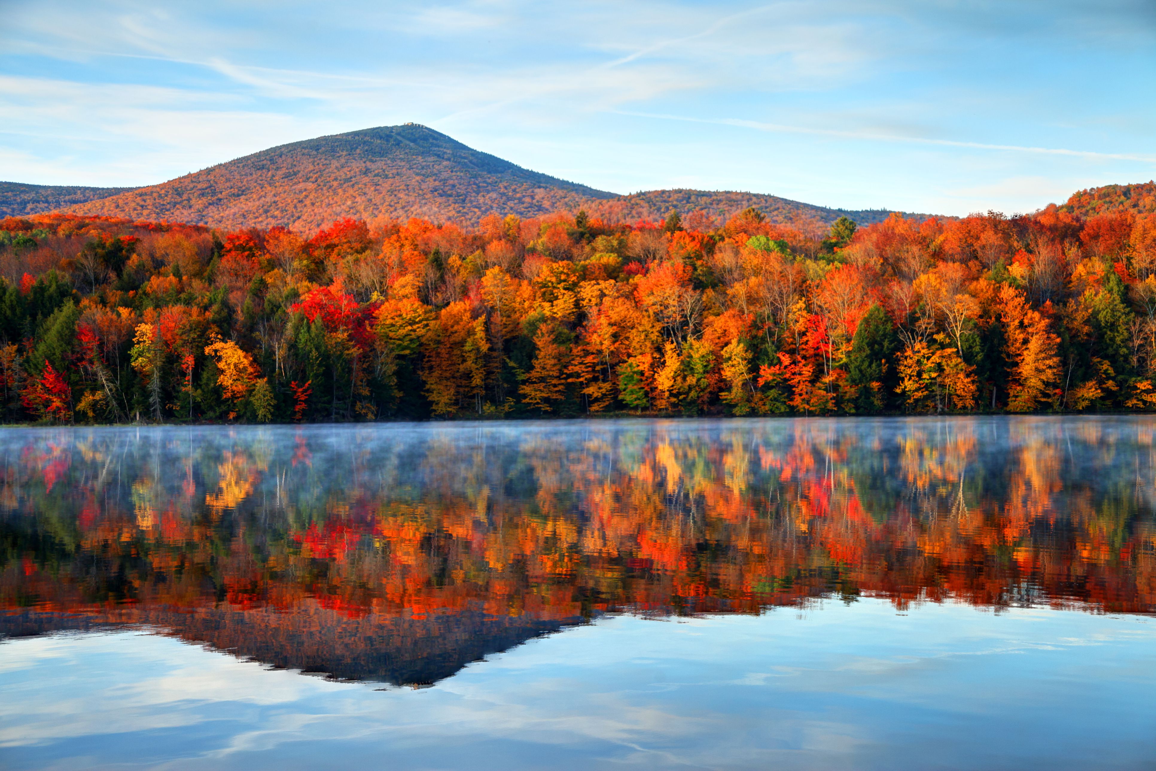 Download mobile wallpaper Mountain, Lake, Reflection, Fall, Earth for free.