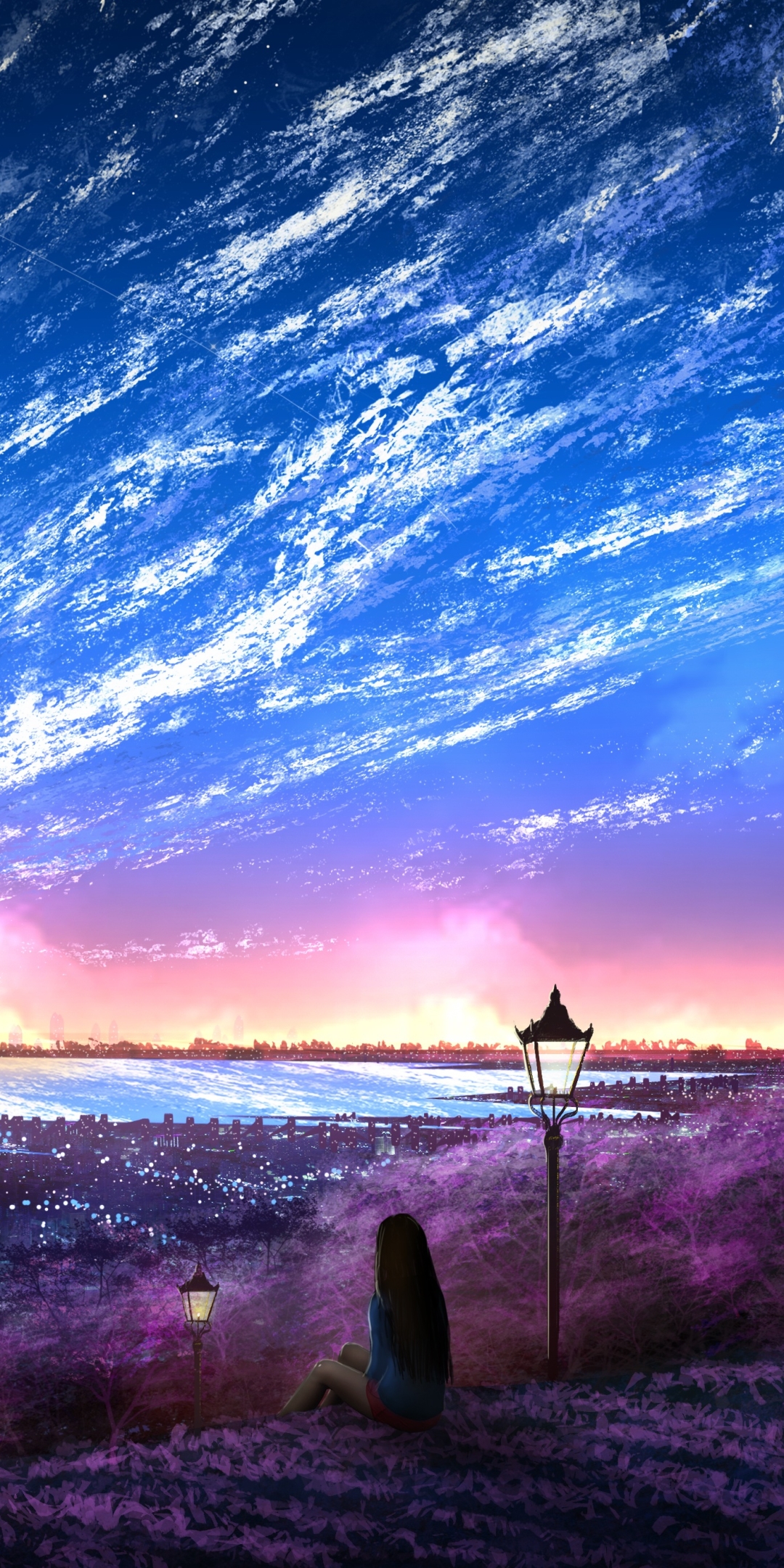 Download mobile wallpaper Anime, City for free.