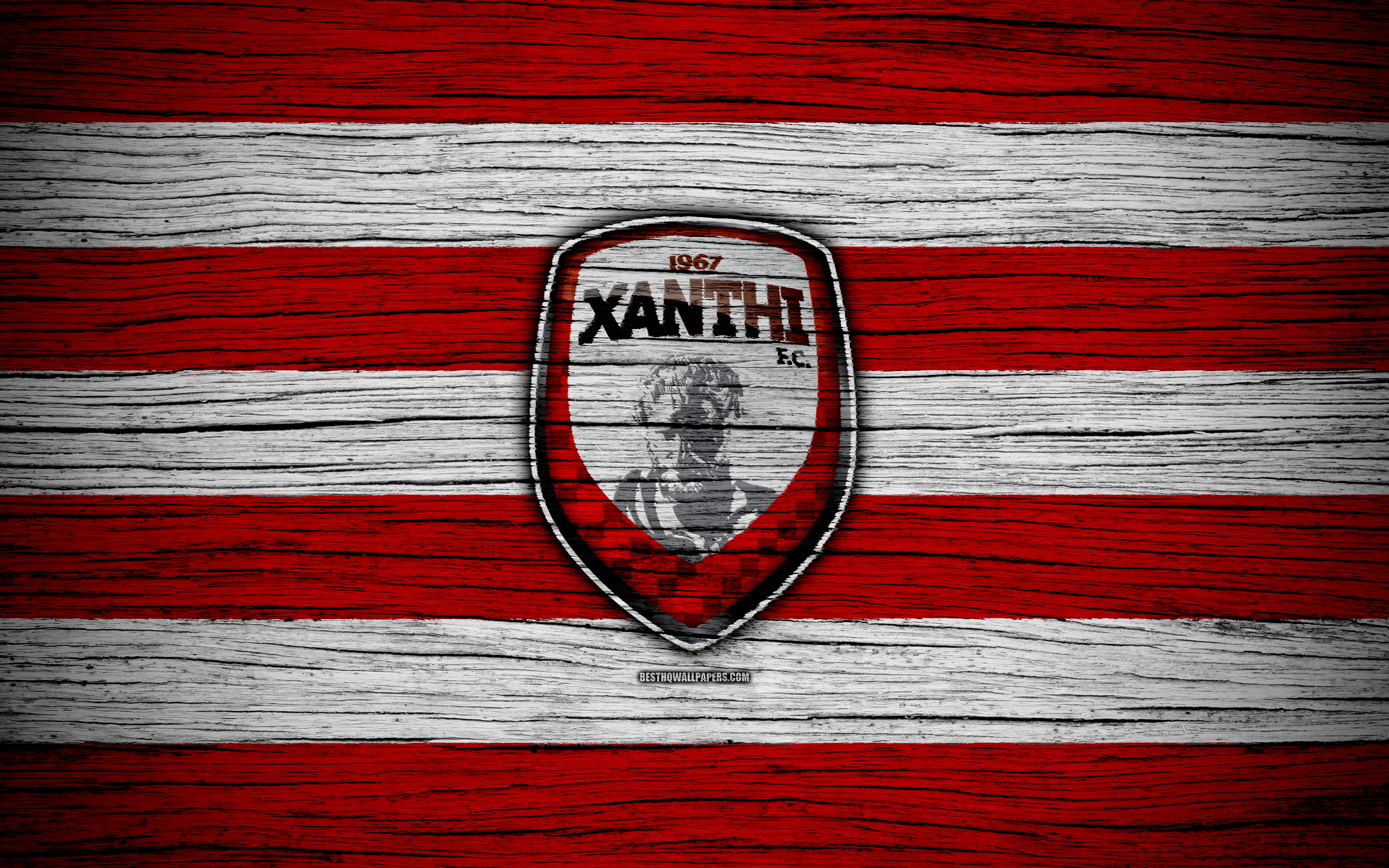 Handy-Wallpaper Sport, Fußball, Logo, Emblem, Xanthi Fc kostenlos herunterladen.