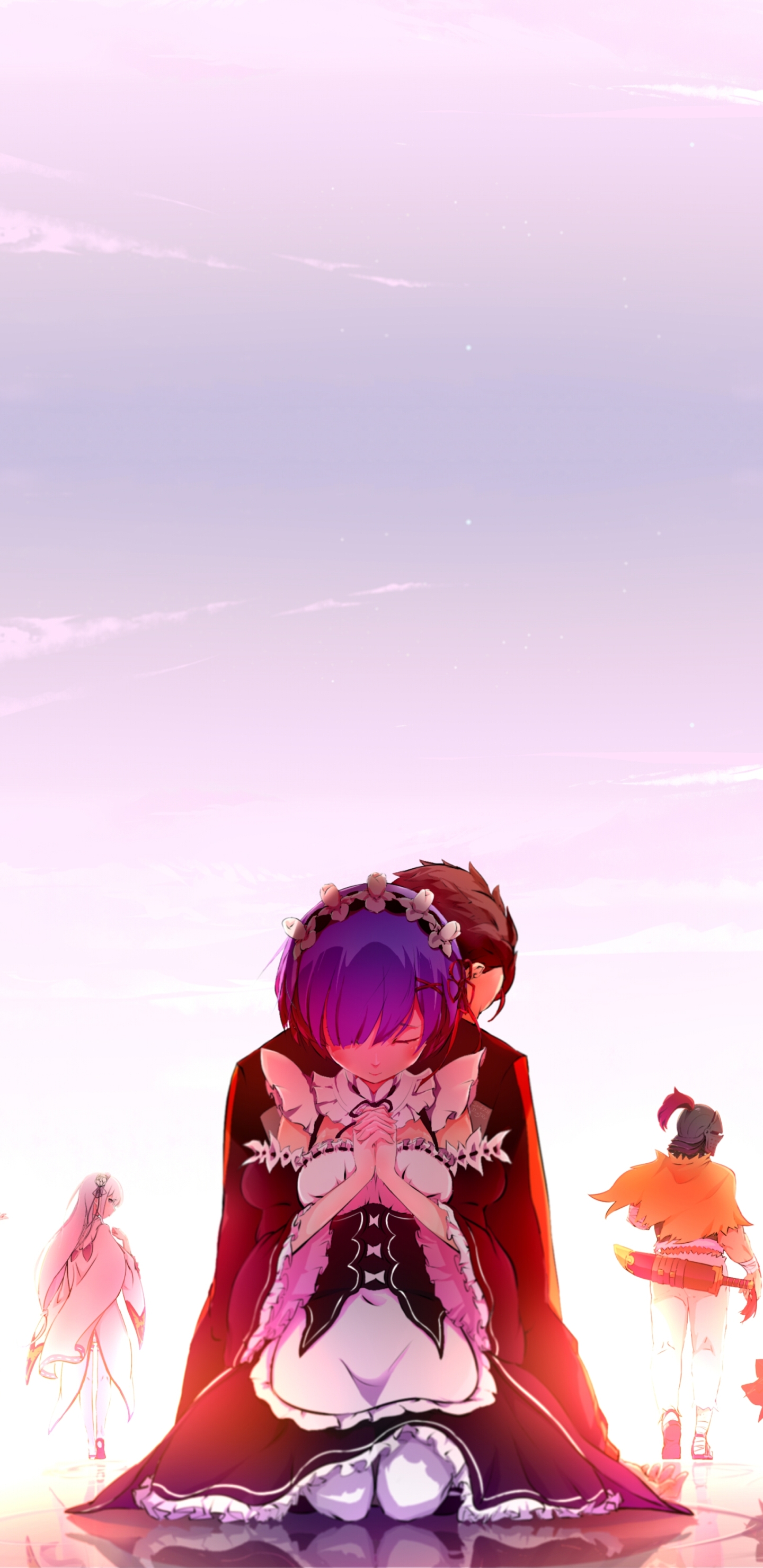 Handy-Wallpaper Blaue Haare, Animes, Kurzes Haar, Re:zero Das Leben In Einer Anderen Welt Beginnen, Rem (Re: Null) kostenlos herunterladen.