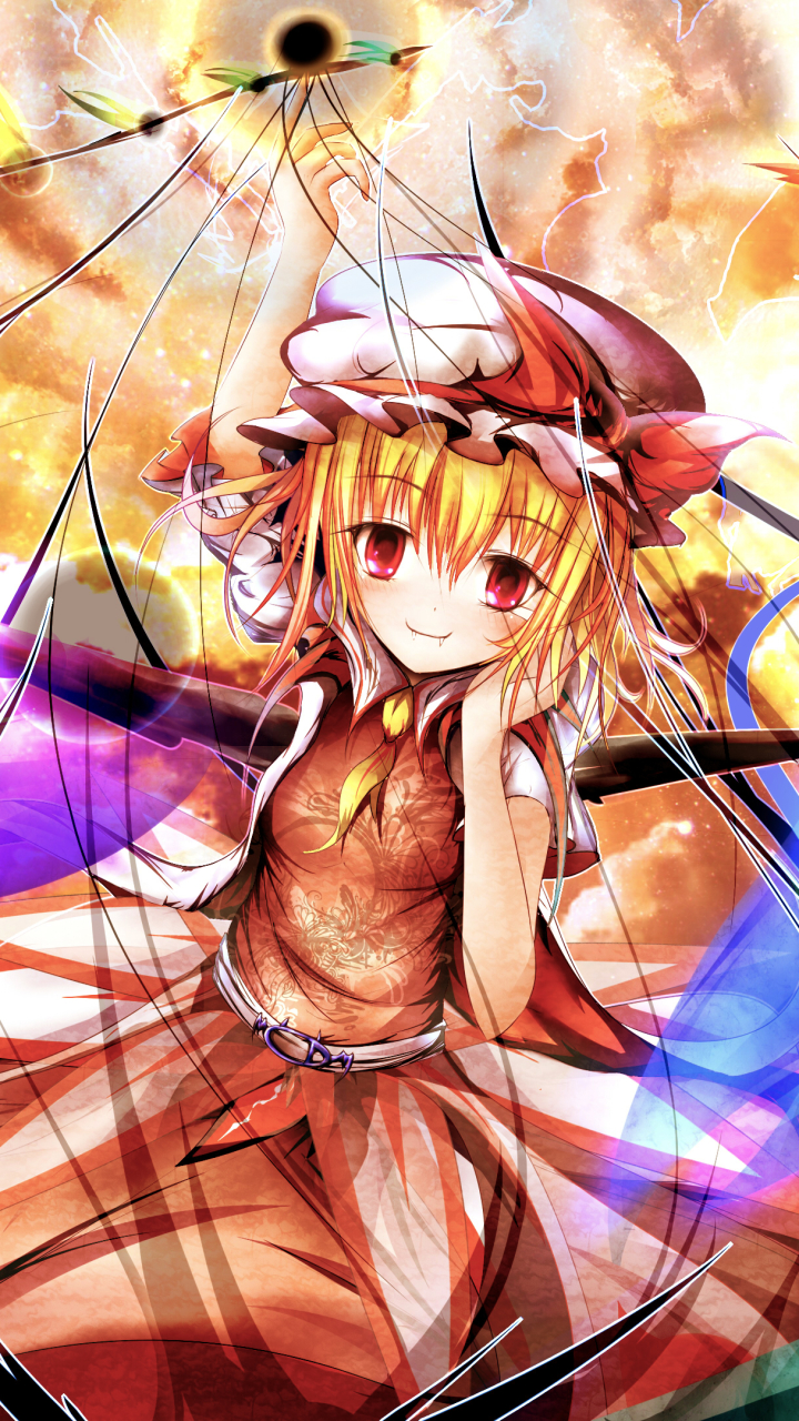 Descarga gratuita de fondo de pantalla para móvil de Animado, Flandre Escarlata, Touhou.