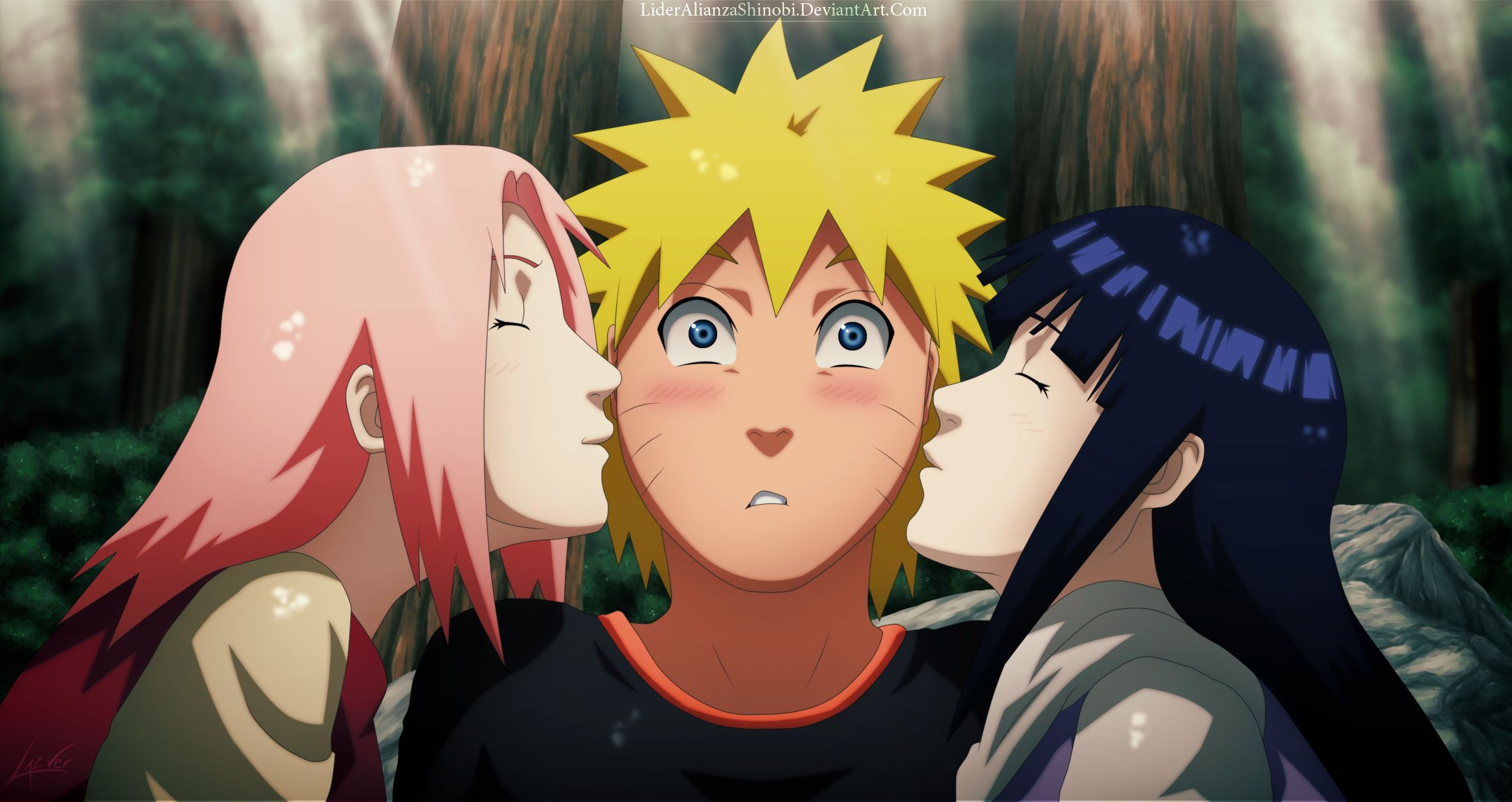 Laden Sie das Naruto, Animes, Hinata Hyuga, Sakura Haruno, Naruto Uzumaki-Bild kostenlos auf Ihren PC-Desktop herunter