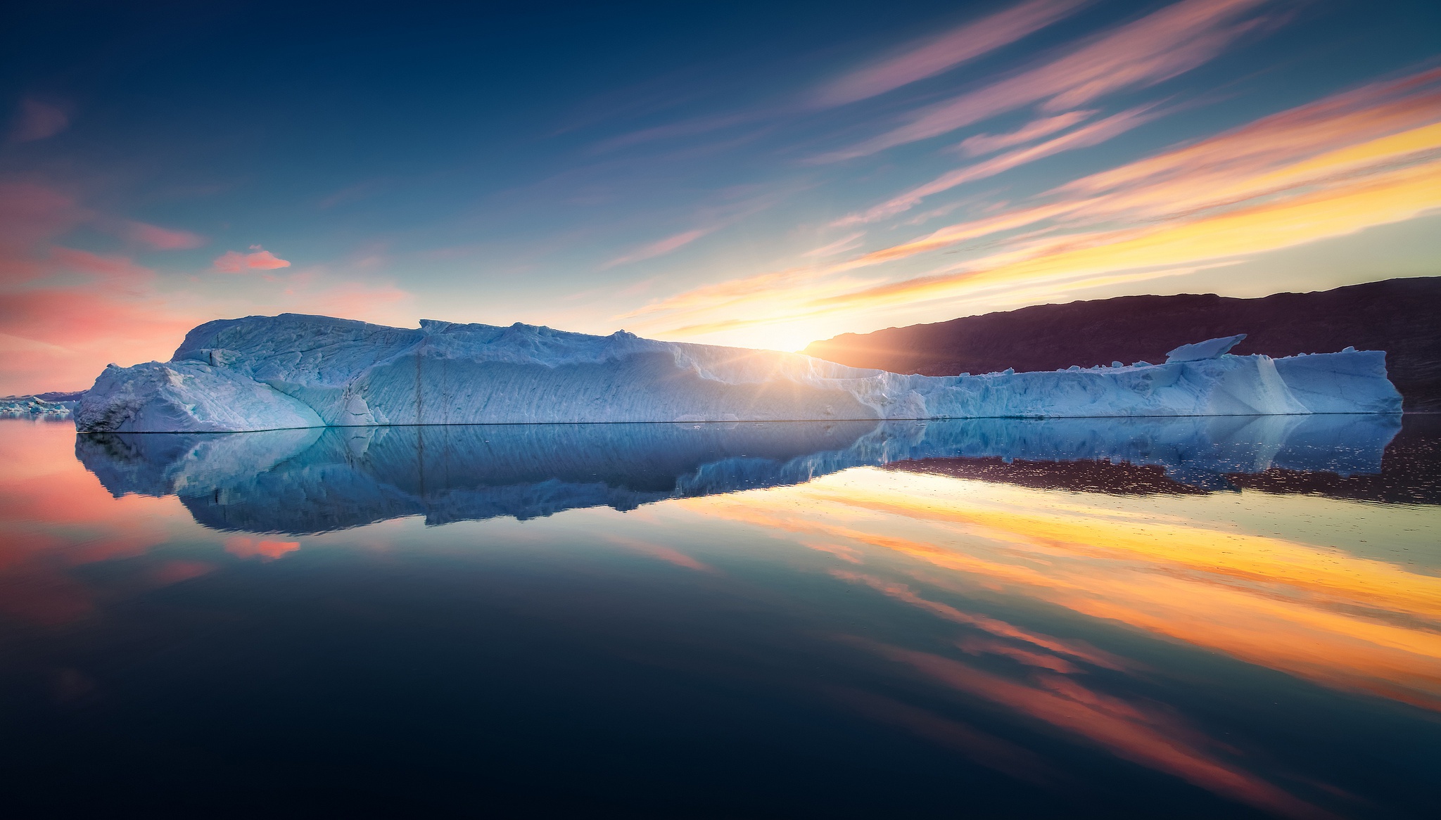Laden Sie das Natur, Eisberg, Himmel, Erde/natur, Spiegelung-Bild kostenlos auf Ihren PC-Desktop herunter