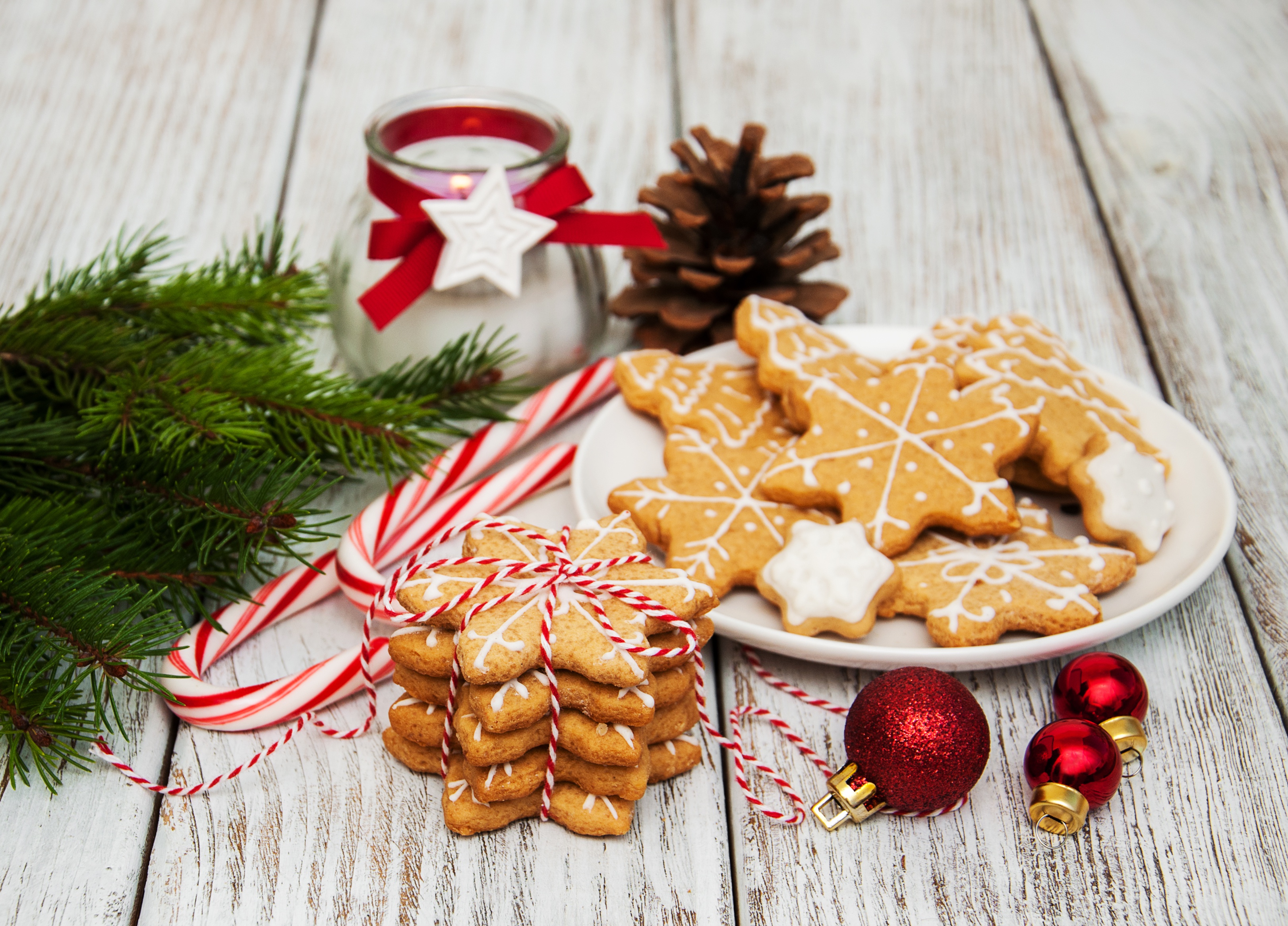 PCデスクトップにクリスマス, クッキー, 静物, 食べ物, クリスマスオーナメント, キャンディー・ケーン画像を無料でダウンロード