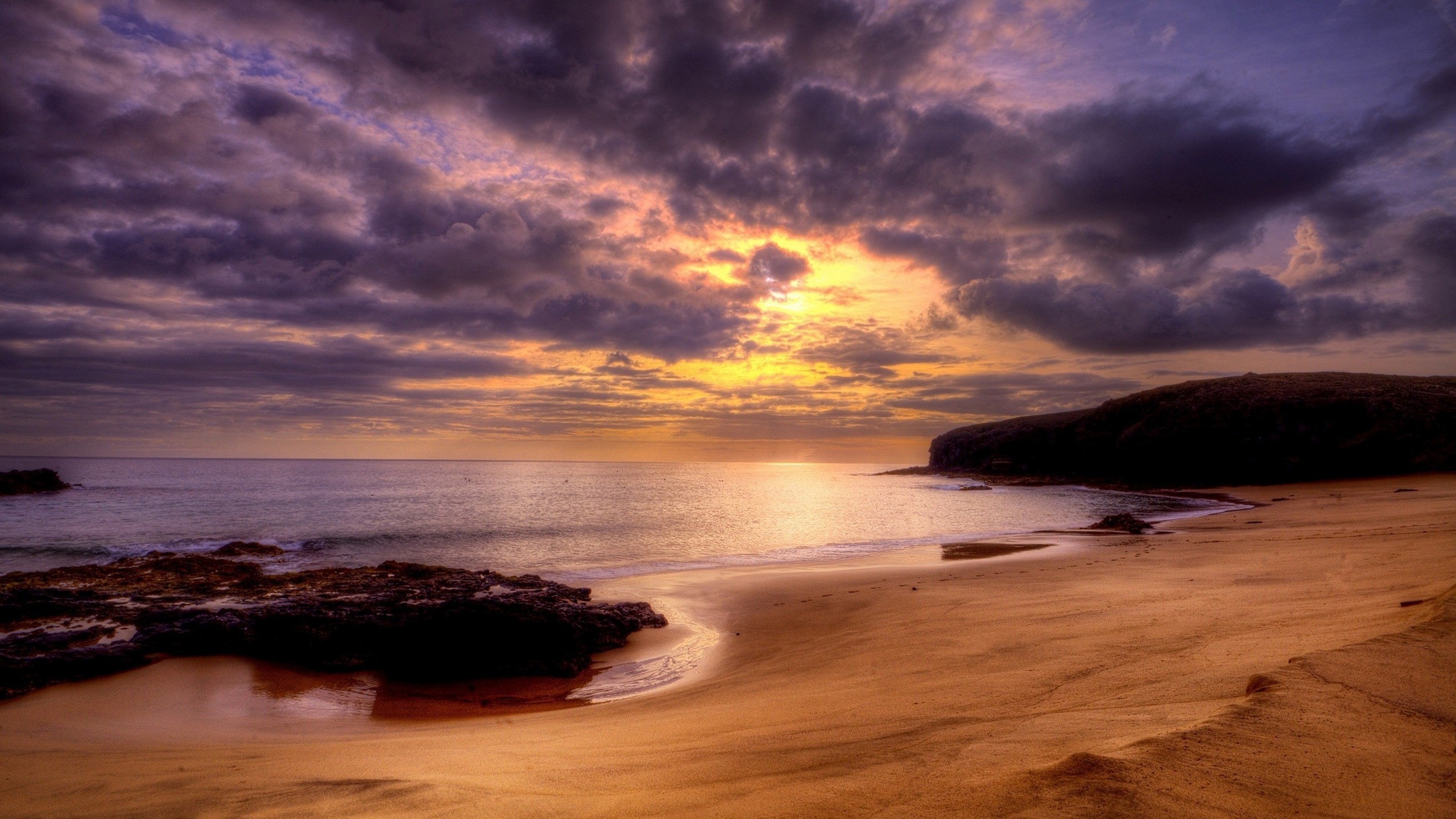 Free download wallpaper Sunset, Sea, Beach, Horizon, Ocean, Earth on your PC desktop