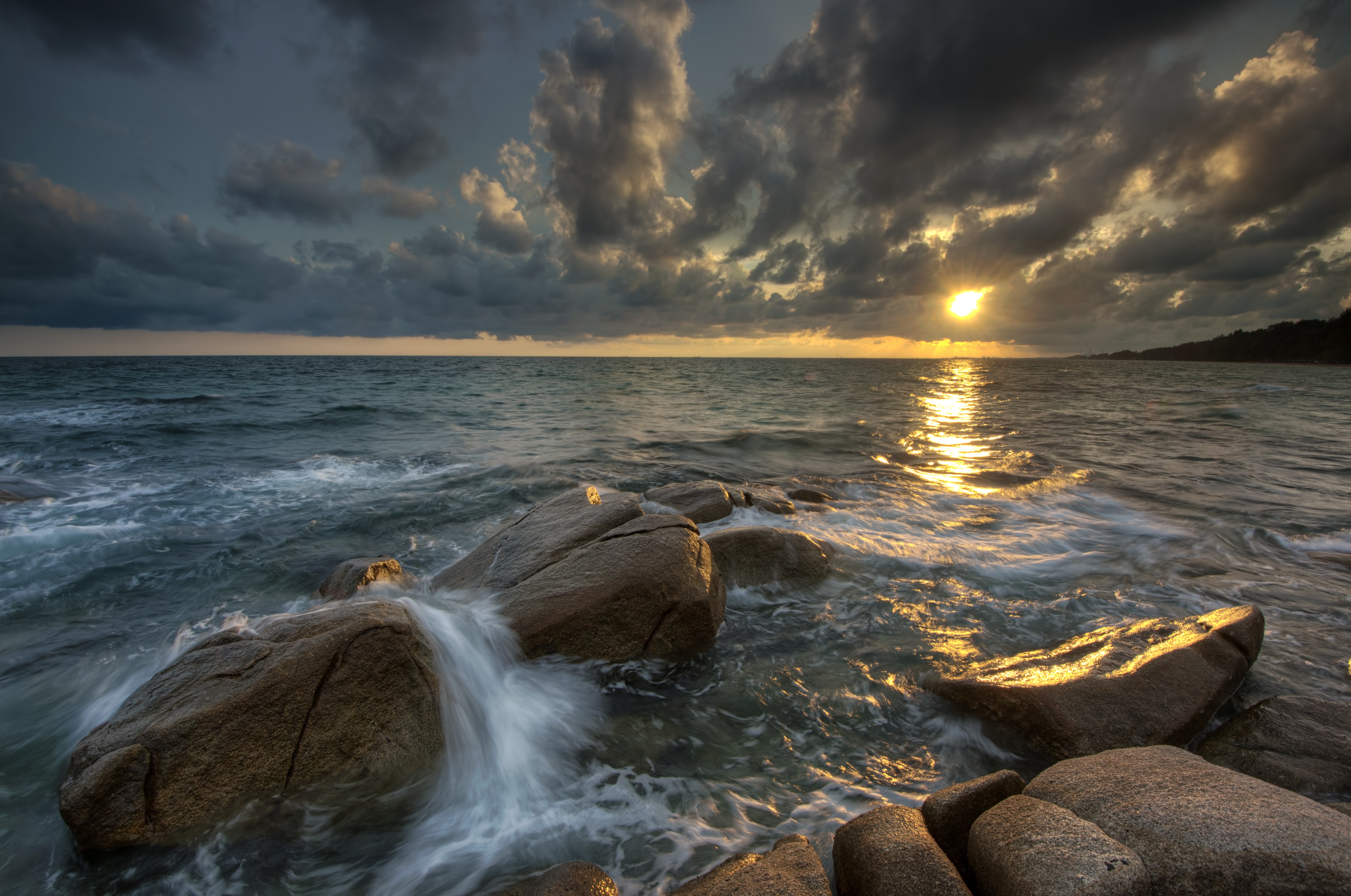 Handy-Wallpaper Natur, Horizont, Ozean, Wolke, Erde/natur kostenlos herunterladen.