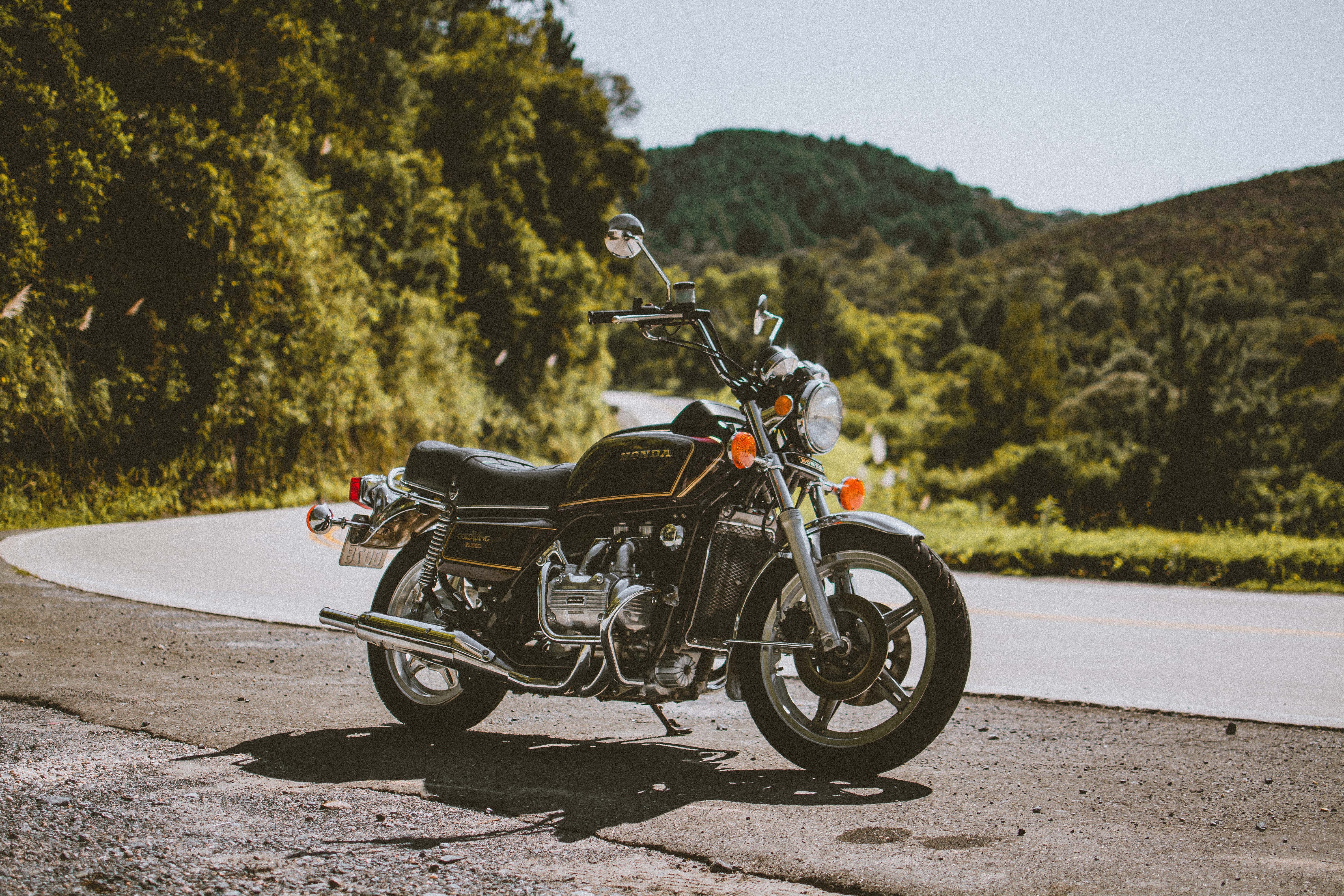bike, honda, motorcycles, black, side view, motorcycle Image for desktop