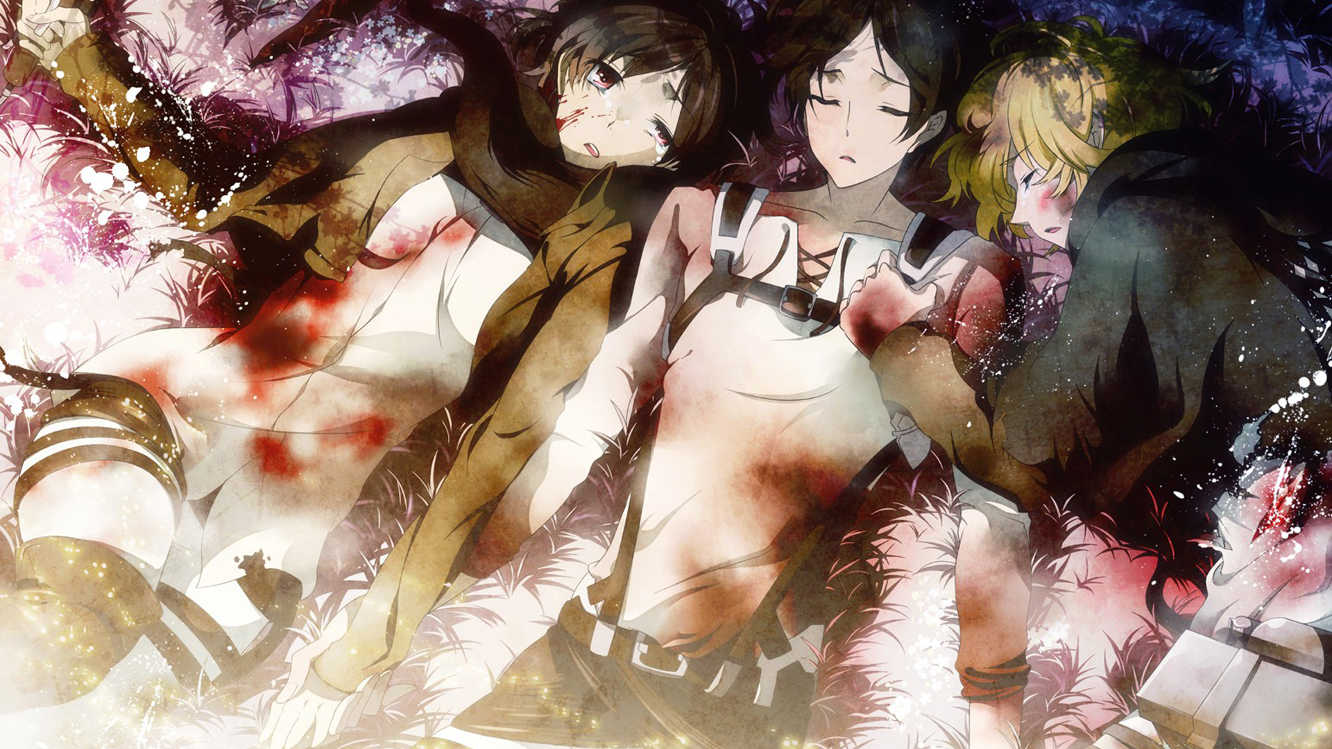 Handy-Wallpaper Animes, Armin Arlert, Eren Jäger, Mikasa Ackermann, Attack On Titan kostenlos herunterladen.