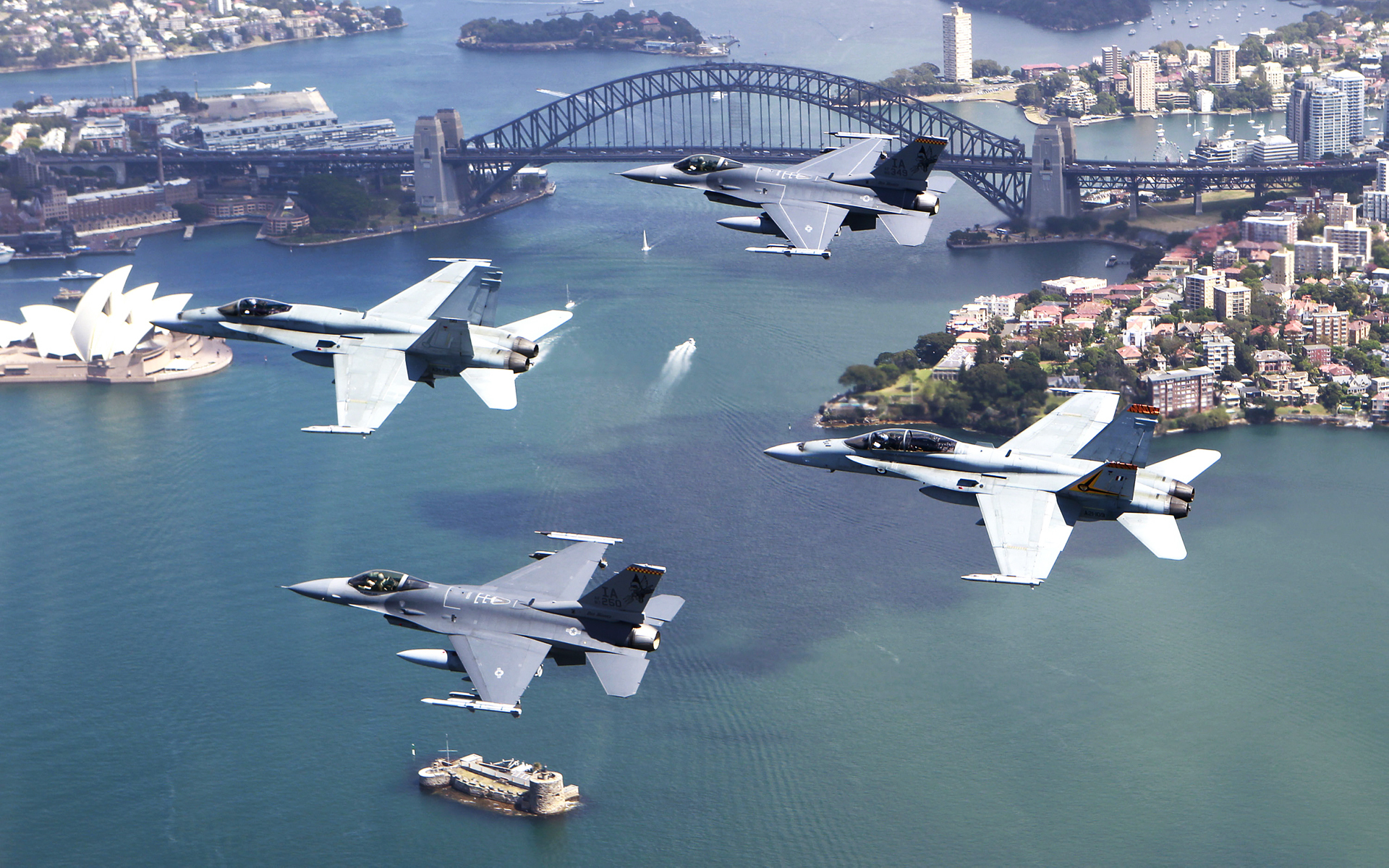1449999画像をダウンロード軍隊, ジェット戦闘機, オーストラリア, シドニー ハーバー ブリッジ-壁紙とスクリーンセーバーを無料で