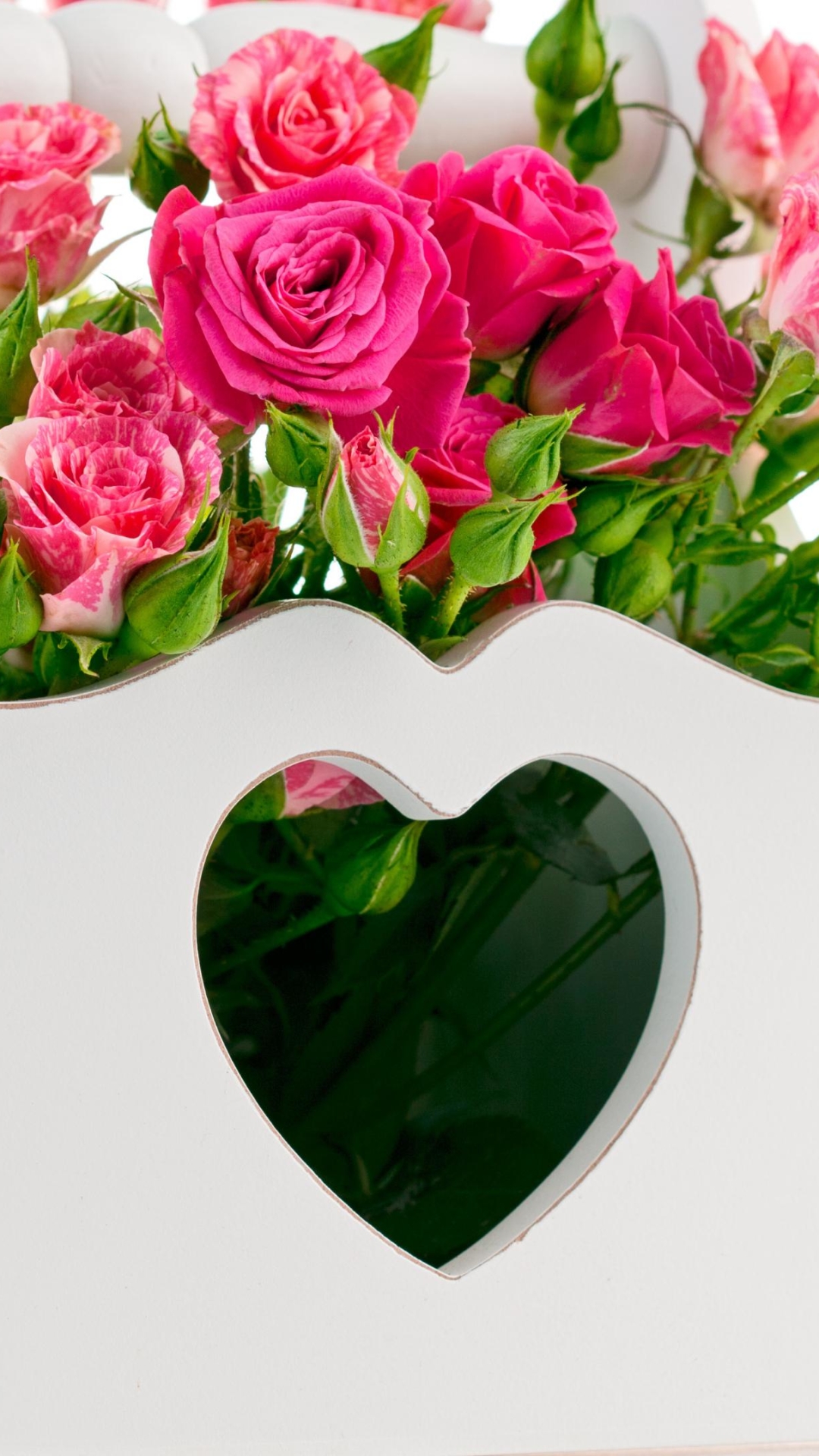 Download mobile wallpaper Love, Flower, Heart, Tulip, Man Made, Pink Flower for free.