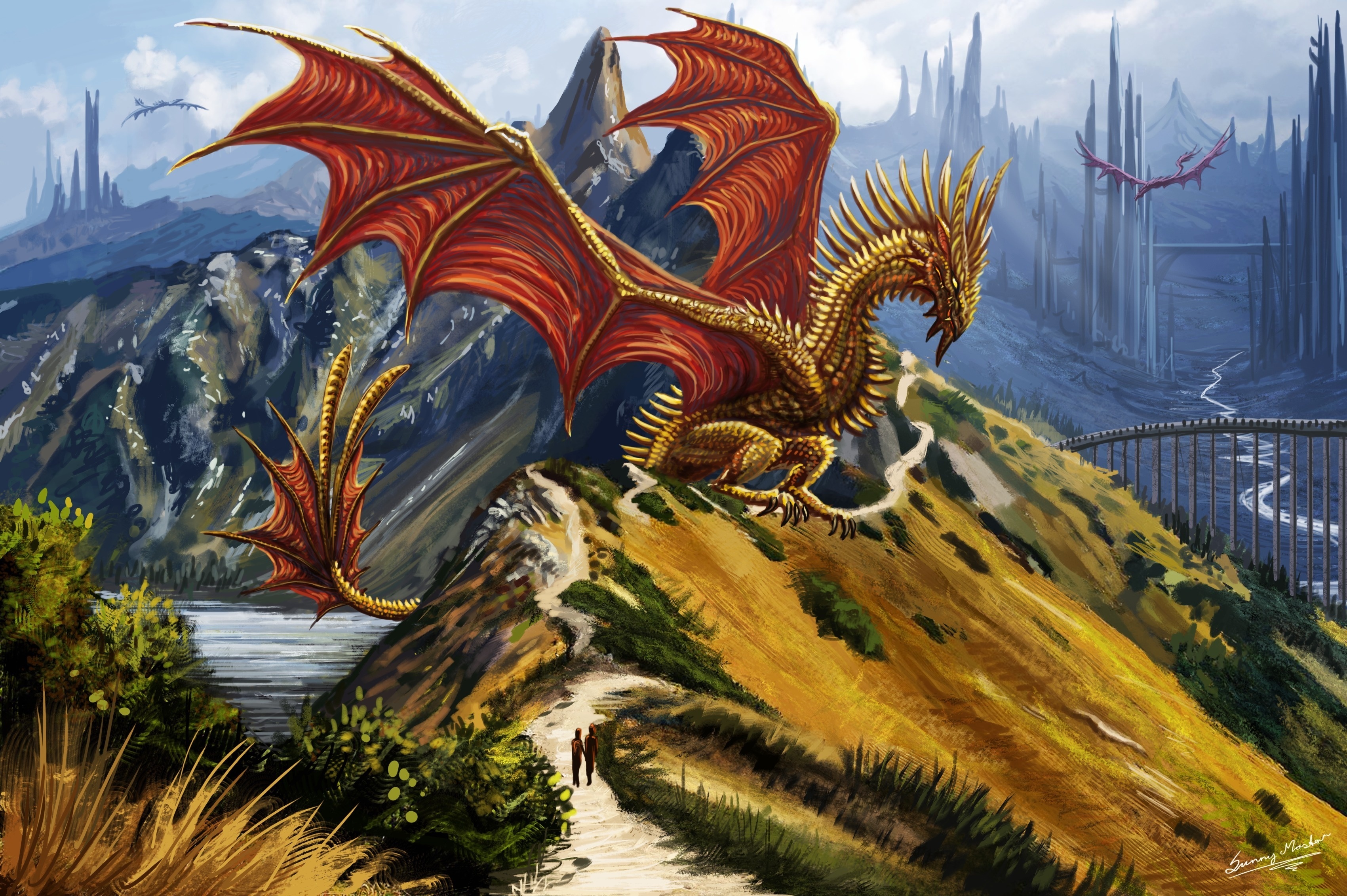 Free download wallpaper Fantasy, Dragon on your PC desktop