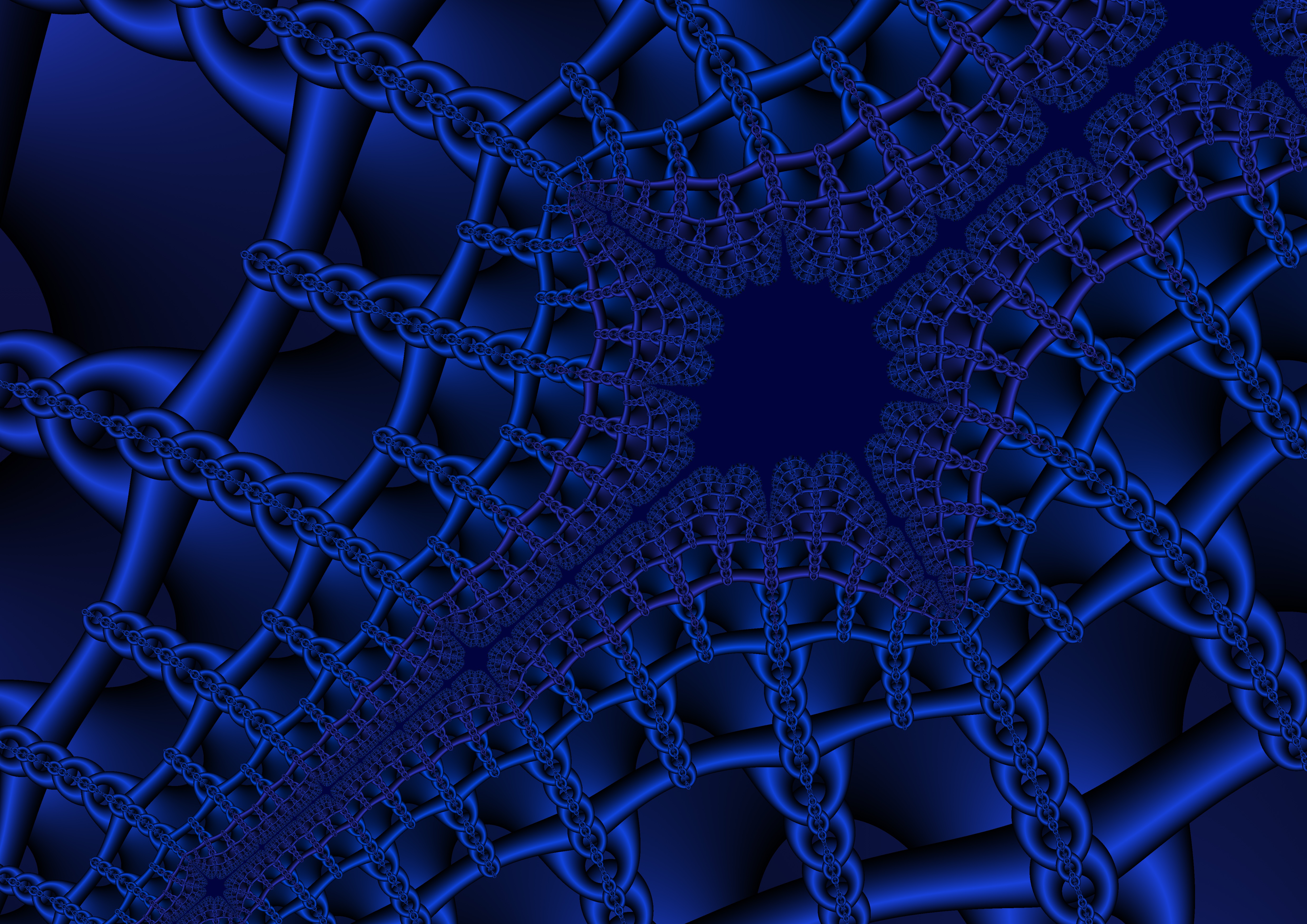 computer graphics, 3d, abstract, pattern, fractal, chain, net, chaotic
