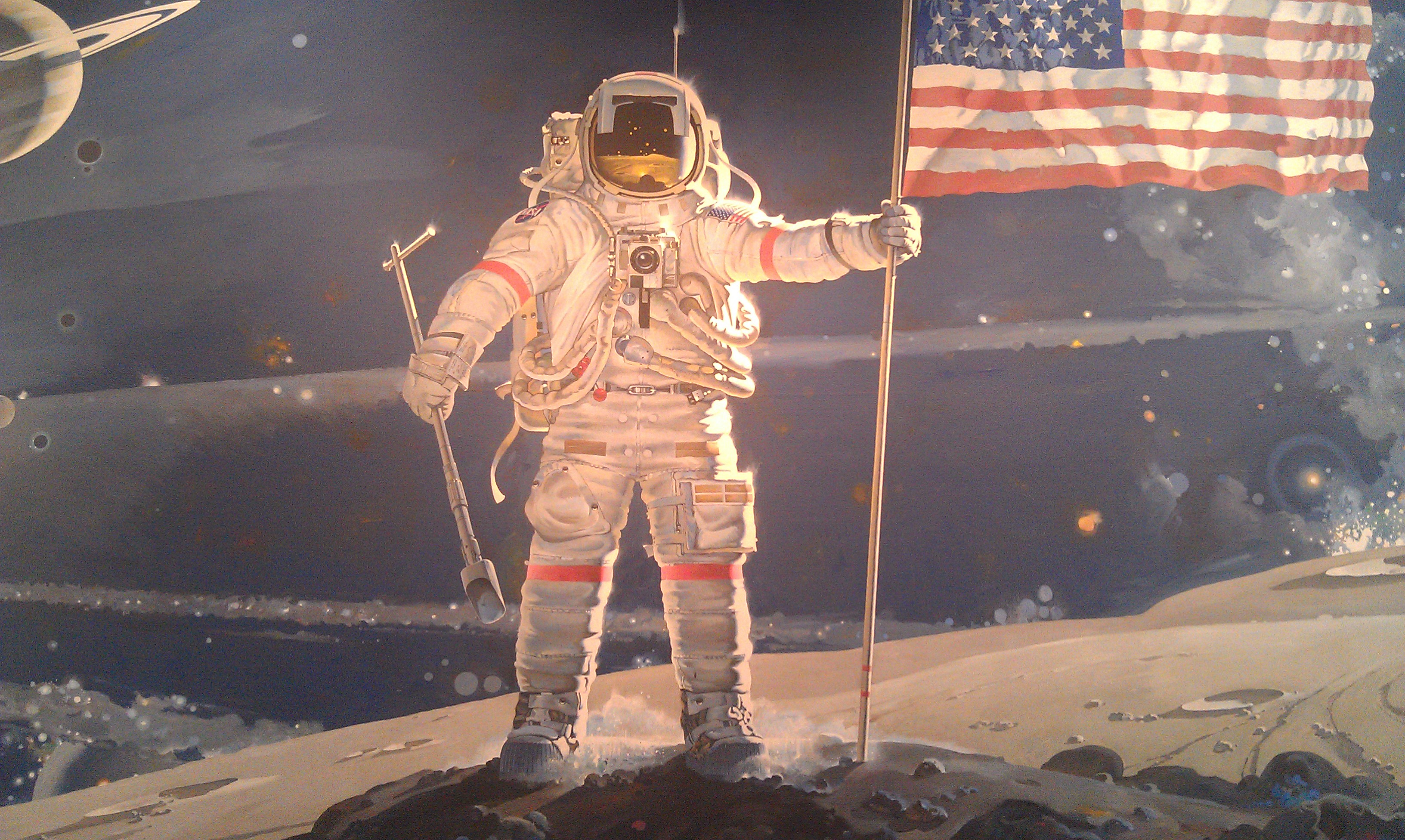 Скачать обои бесплатно Космонавт, Сделано Человеком, Наса картинка на рабочий стол ПК
