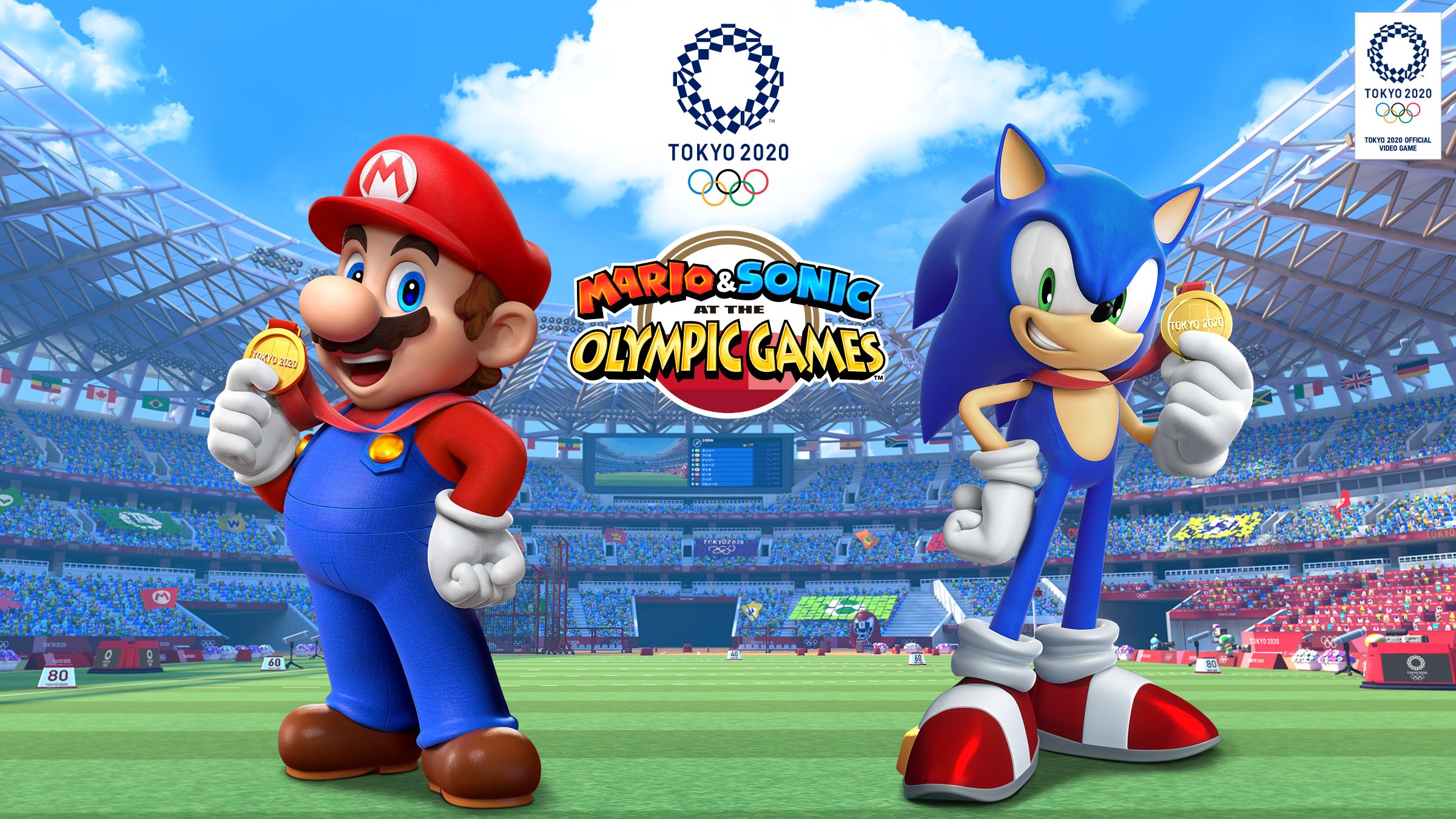 Download mobile wallpaper Mario, Video Game, Sonic The Hedgehog, Mario & Sonic At The Olympic Games Tokyo 2020 for free.