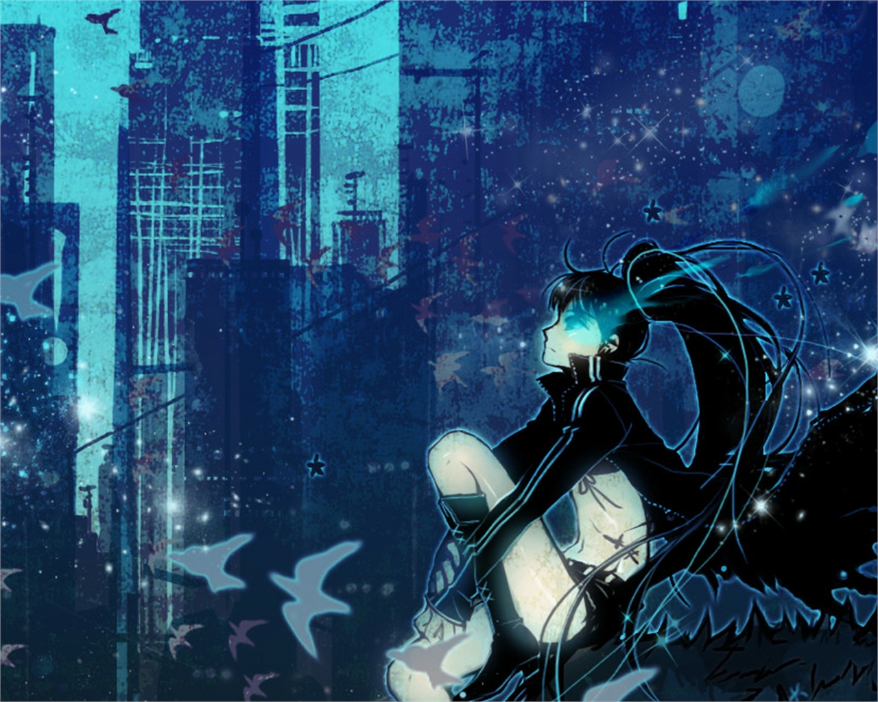 Free download wallpaper Anime, Black Rock Shooter on your PC desktop