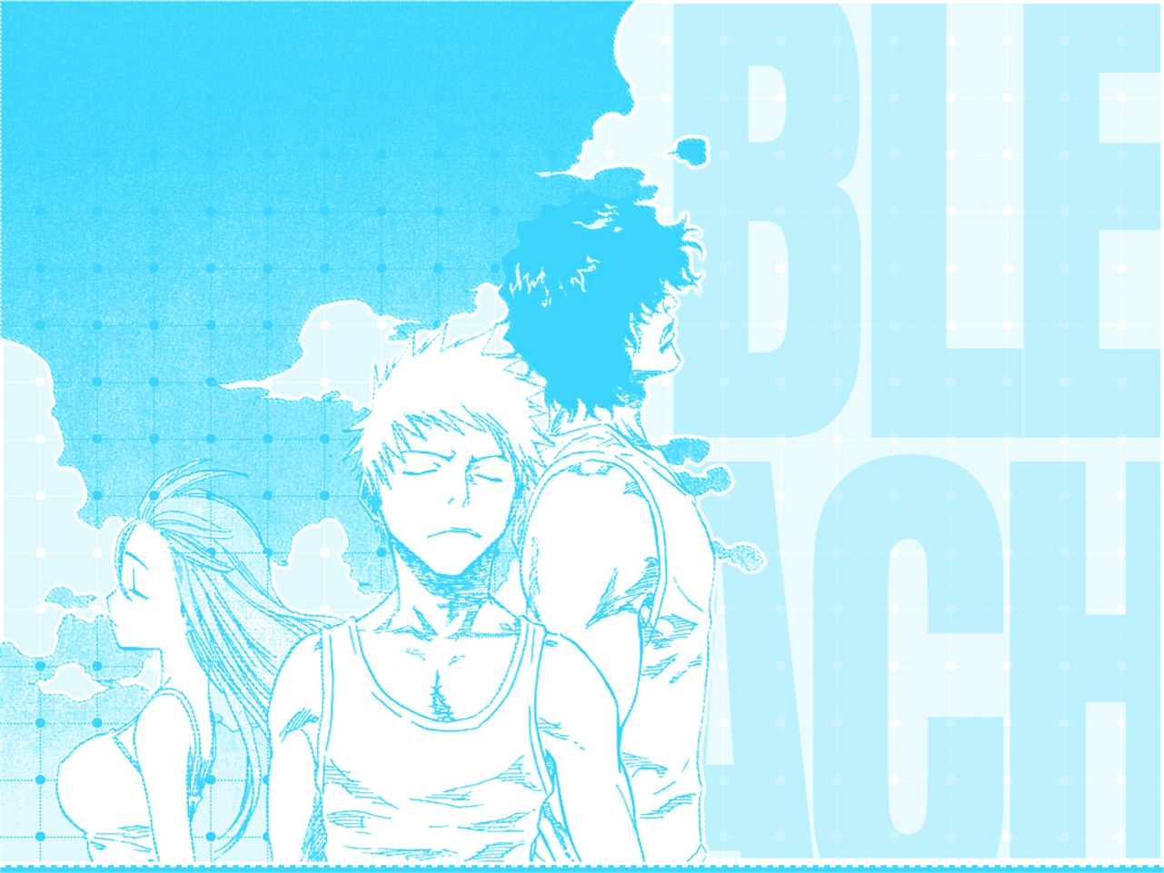 Download mobile wallpaper Anime, Bleach, Ichigo Kurosaki, Orihime Inoue, Yasutora Sado for free.