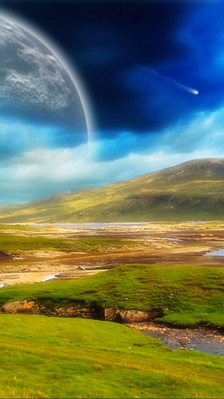 Handy-Wallpaper Landschaft, Science Fiction kostenlos herunterladen.