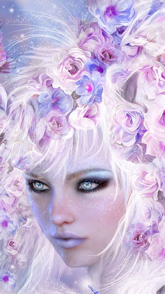 無料モバイル壁紙蝶, ファンタジー, ピンク, 花, 妖精をダウンロードします。
