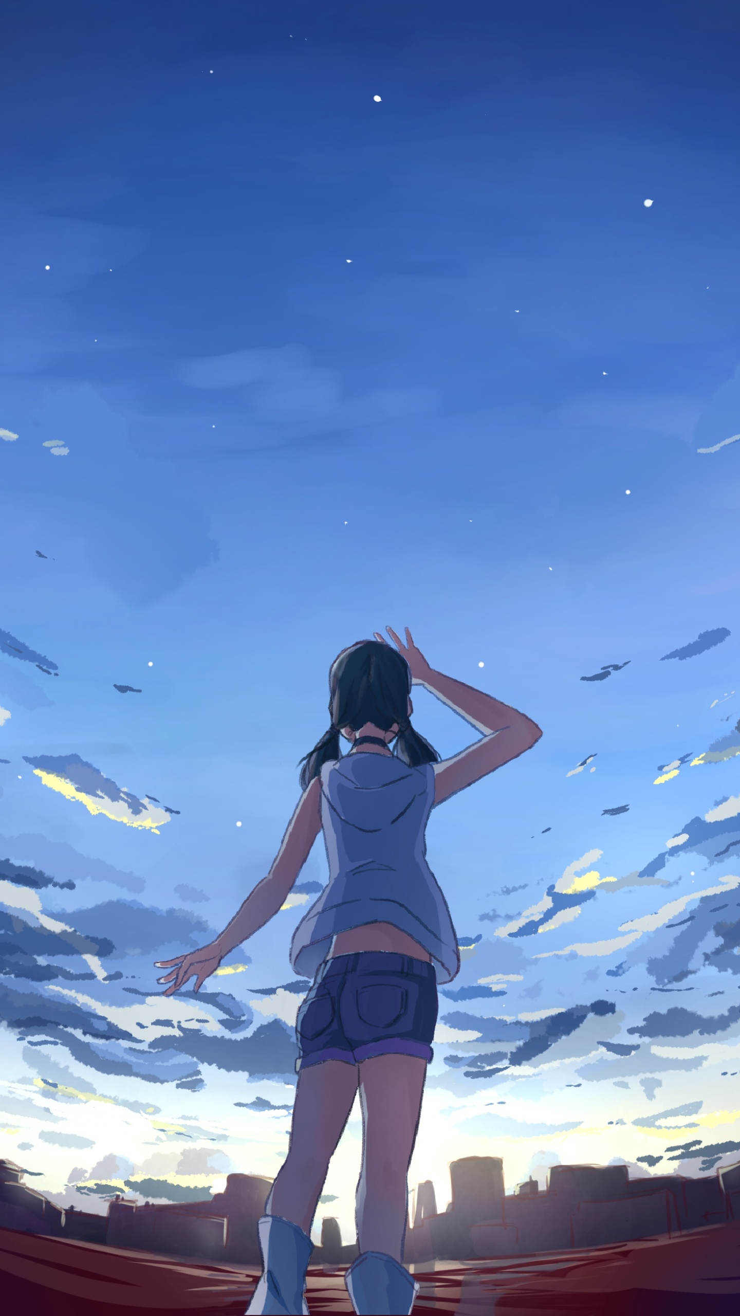 Handy-Wallpaper Animes, Weathering With You Das Mädchen Das Die Sonne Berührte, Hina Amano kostenlos herunterladen.