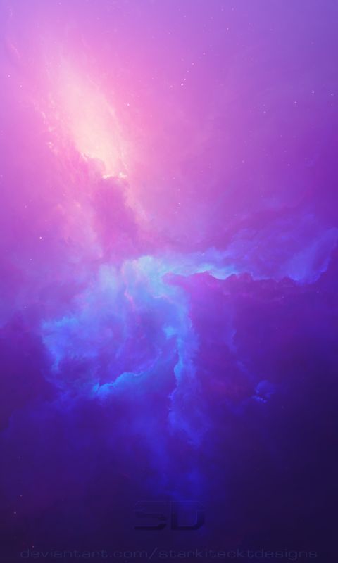 Скачать картинку Космос, Синий, Туманность, Пространство, Пурпурный, Научная Фантастика в телефон бесплатно.