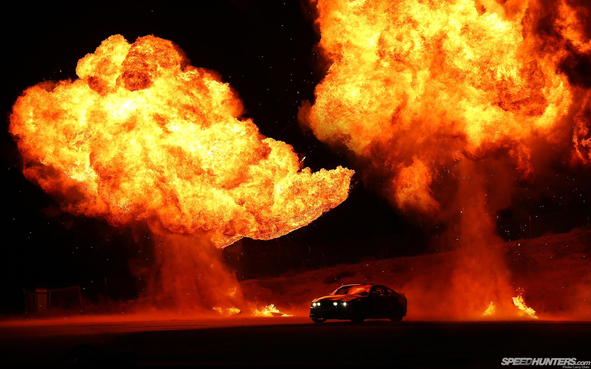 Free download wallpaper Fire, Ford, Ford Mustang, Vehicles on your PC desktop