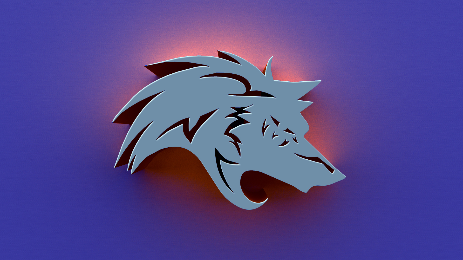 Download mobile wallpaper 3D, Wolf, Animal, Artistic, Logo for free.