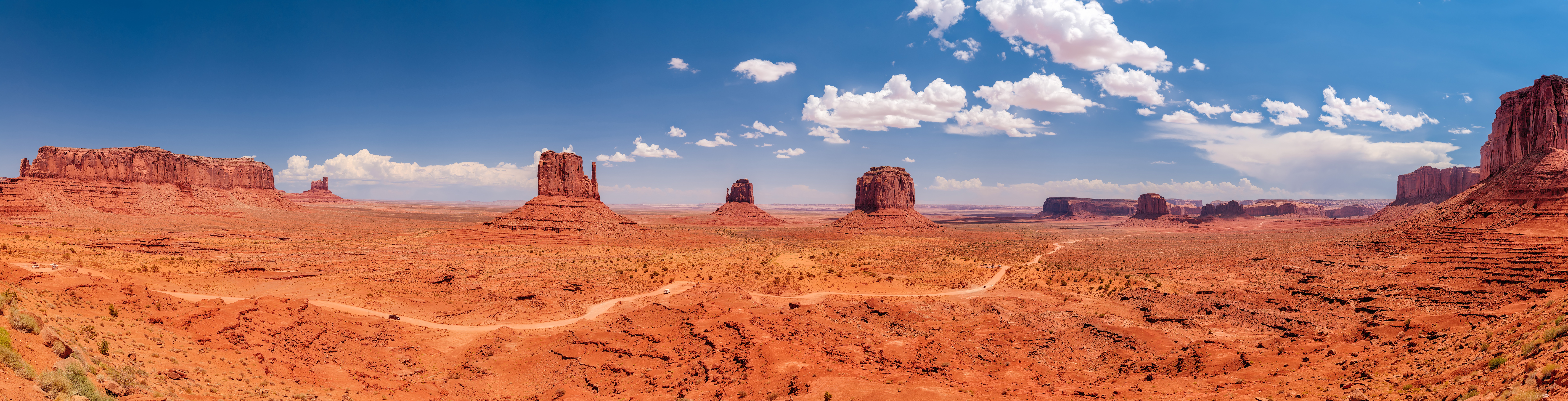Download mobile wallpaper Landscape, Nature, Sky, Desert, Usa, Earth, Panorama, Monument Valley for free.
