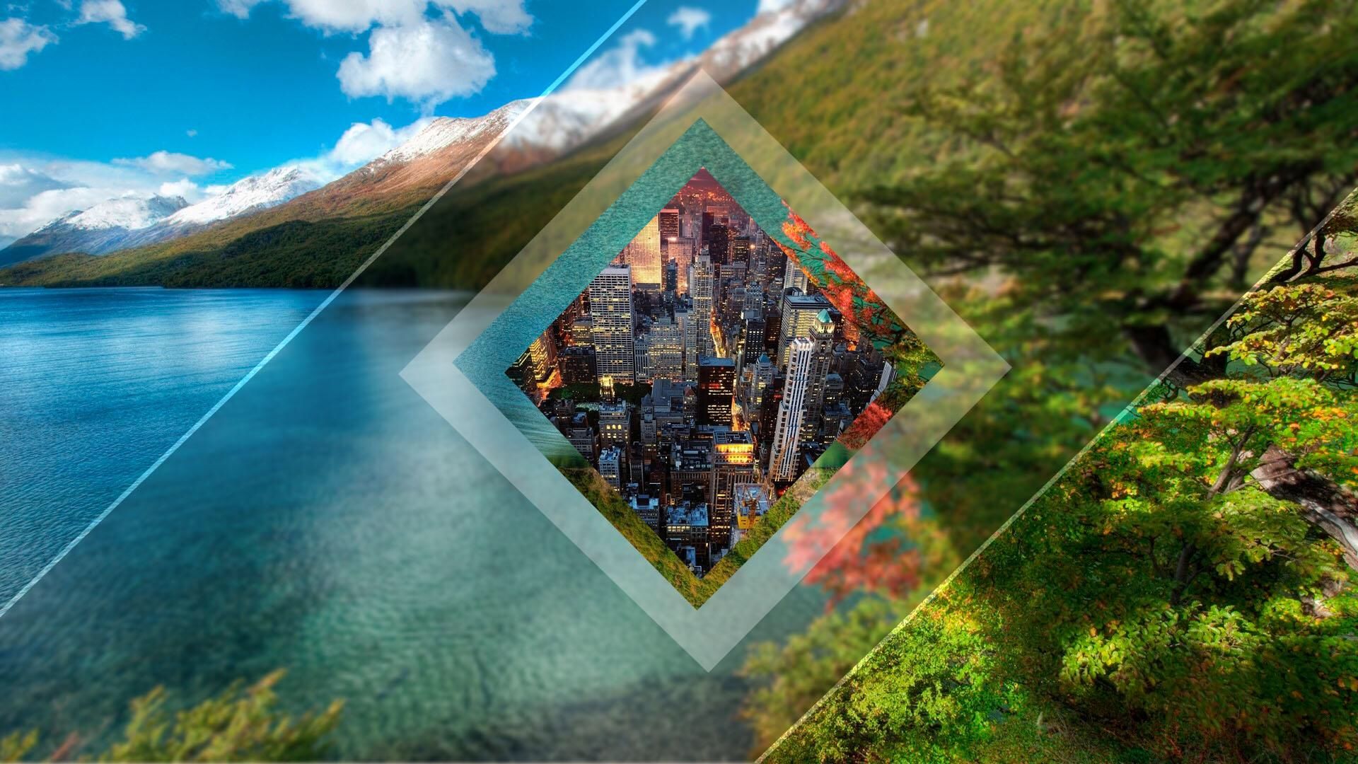 Download mobile wallpaper Landscape, Mountain, Artistic, Polyscape for free.