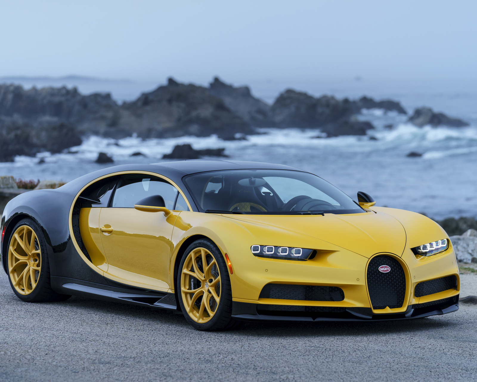 Download mobile wallpaper Bugatti, Car, Supercar, Bugatti Chiron, Vehicles, Yellow Car for free.