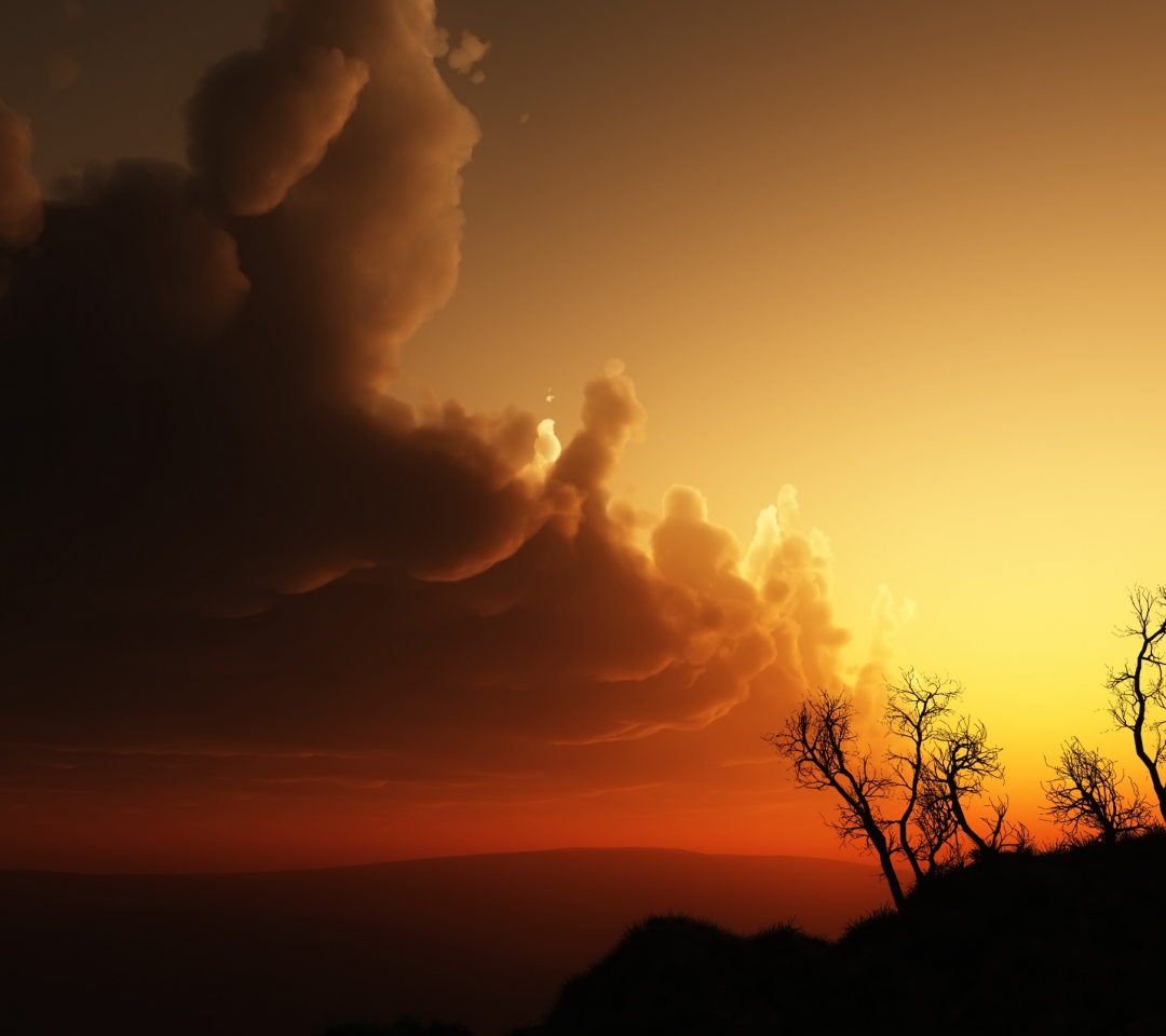 Download mobile wallpaper Sunset, Sun, Tree, Earth, Cloud for free.