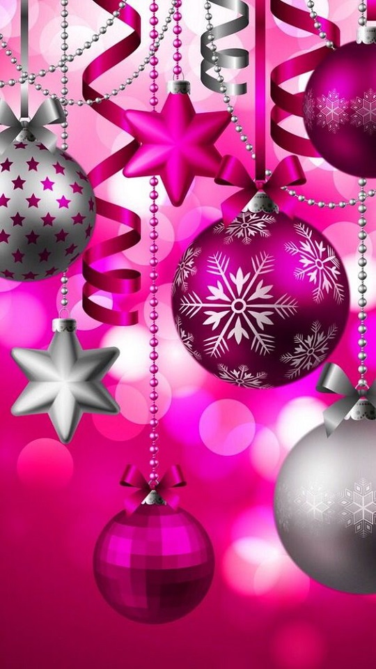 Download mobile wallpaper Pink, Christmas, Holiday, Christmas Ornaments, Bauble for free.