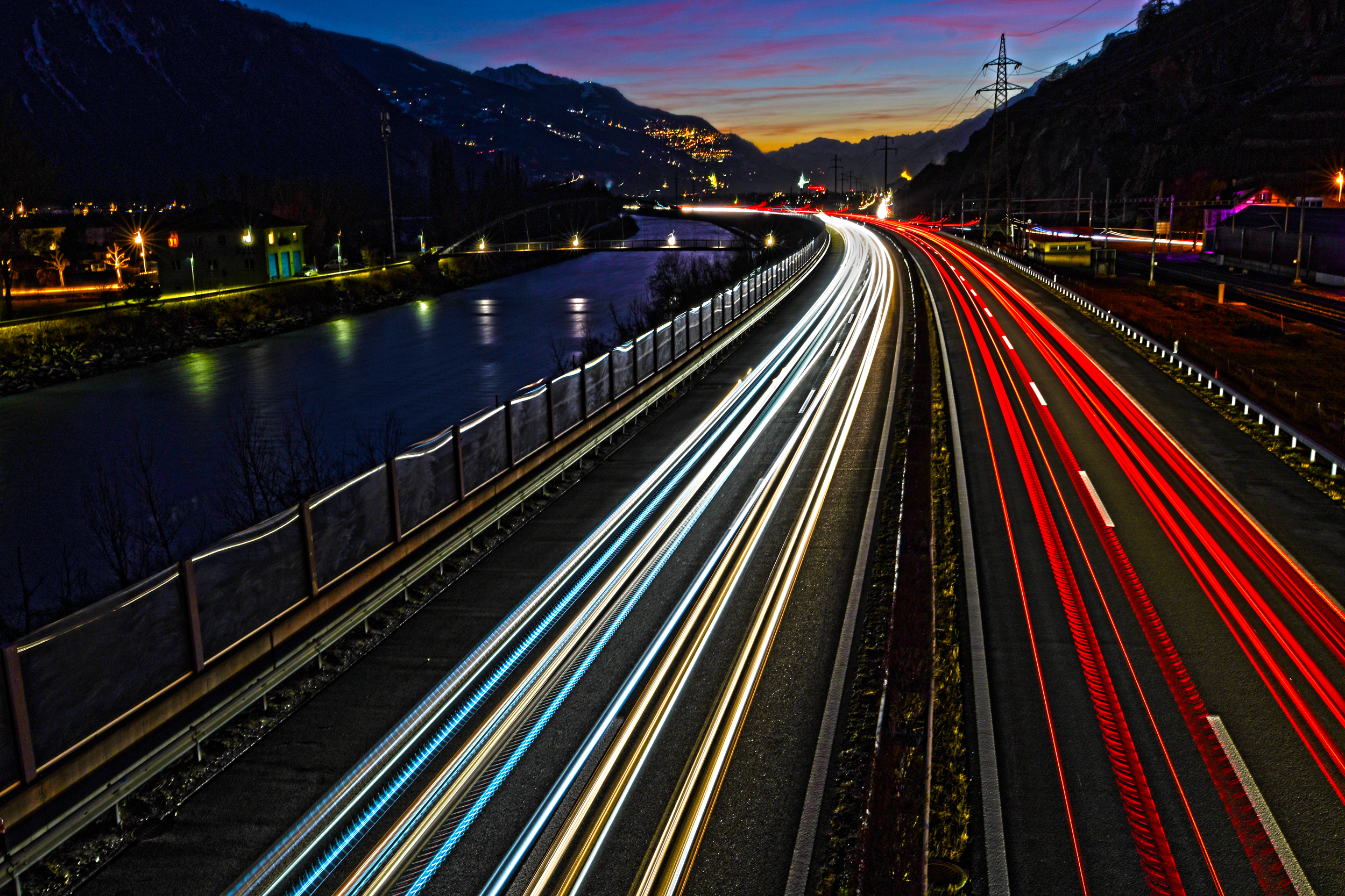 Téléchargez gratuitement l'image Nuit, Route, Photographie, Temps Suspendu sur le bureau de votre PC